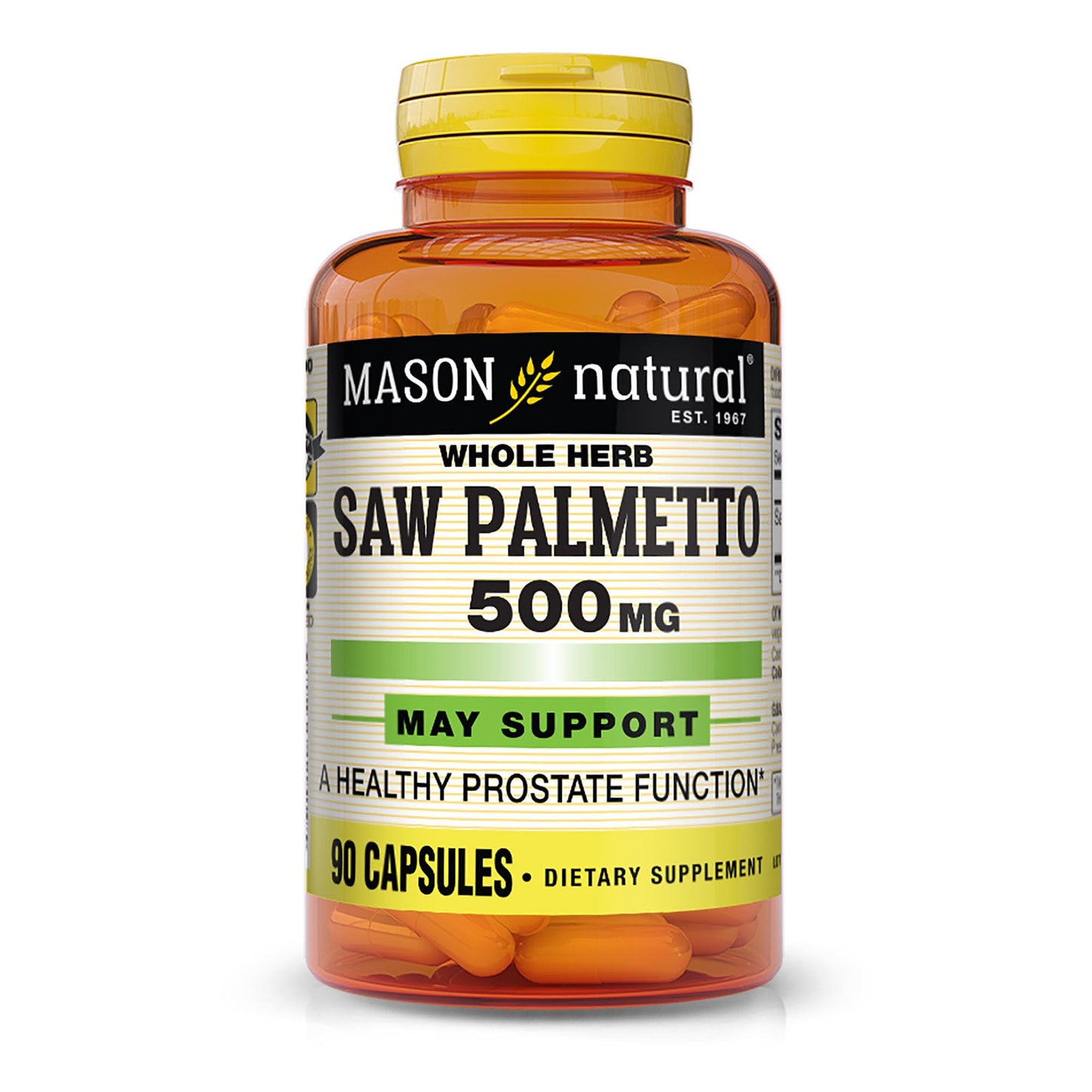 Mason Natural Saw Palmetto 500 mg Capsules, 90 Count
