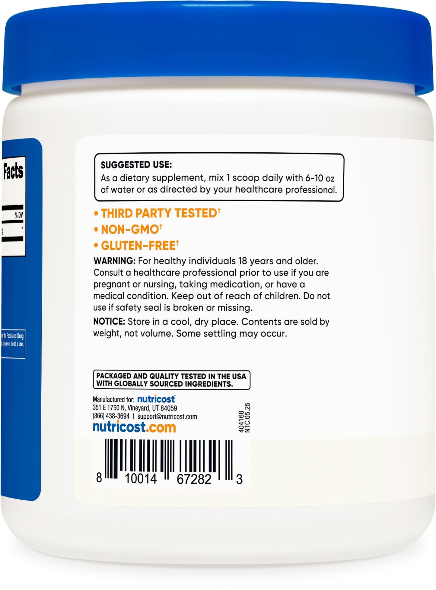 Nutricost Glycine Powder 16 oz