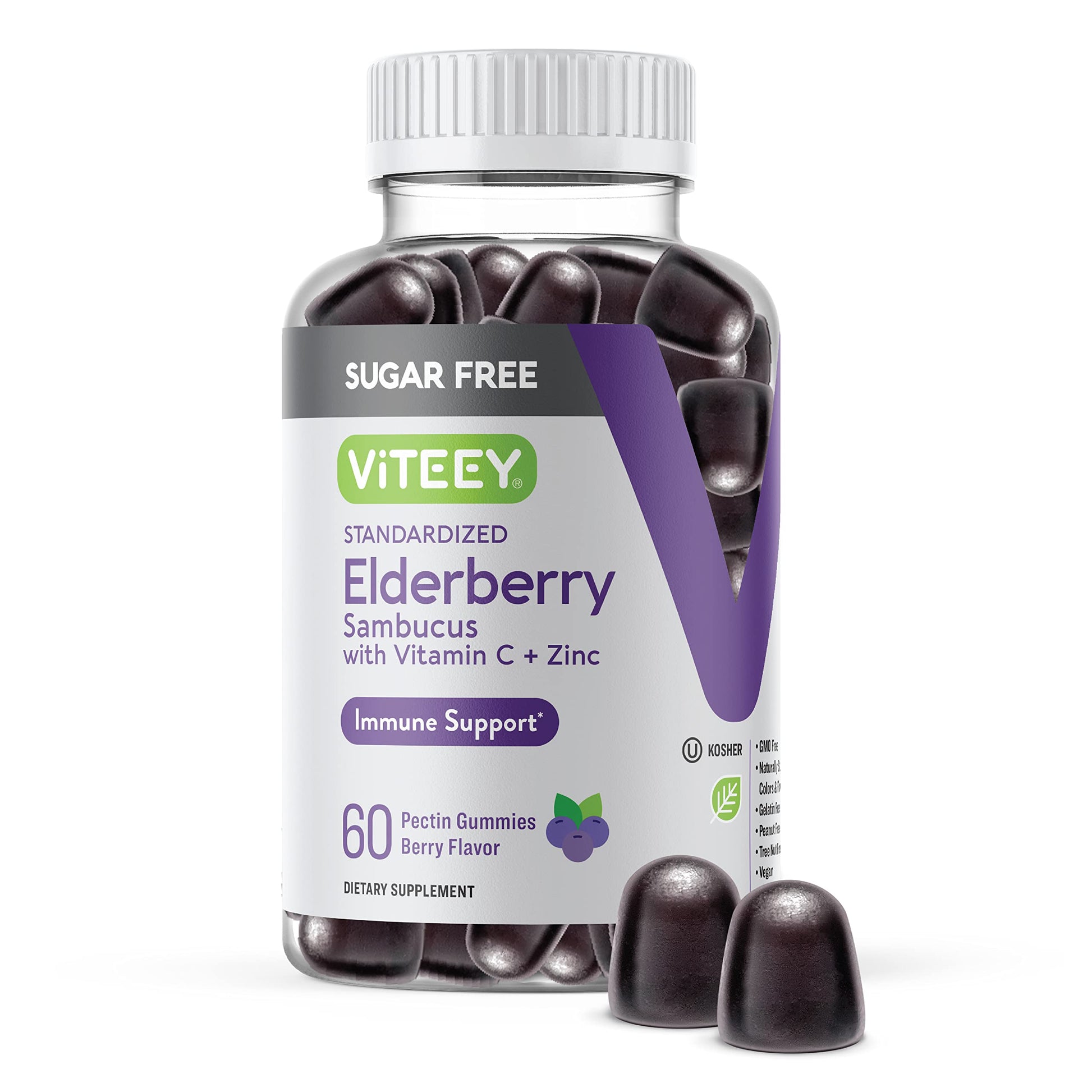 Viteey Sambucus Elderberry Gummies 60 Count