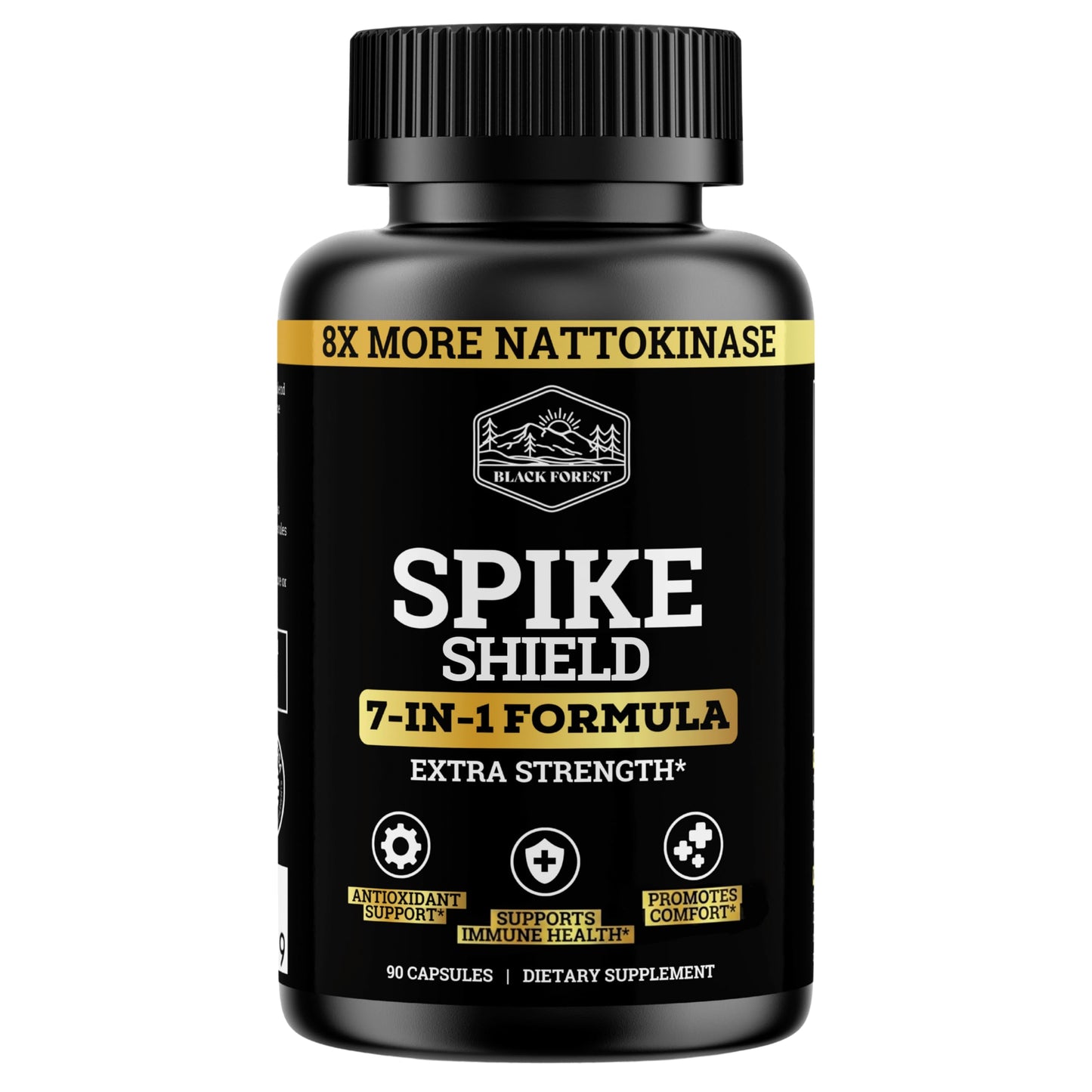 Black Forest Spike Shield 7-In-1 Formula Wellness Supplement Capsules 90 Count