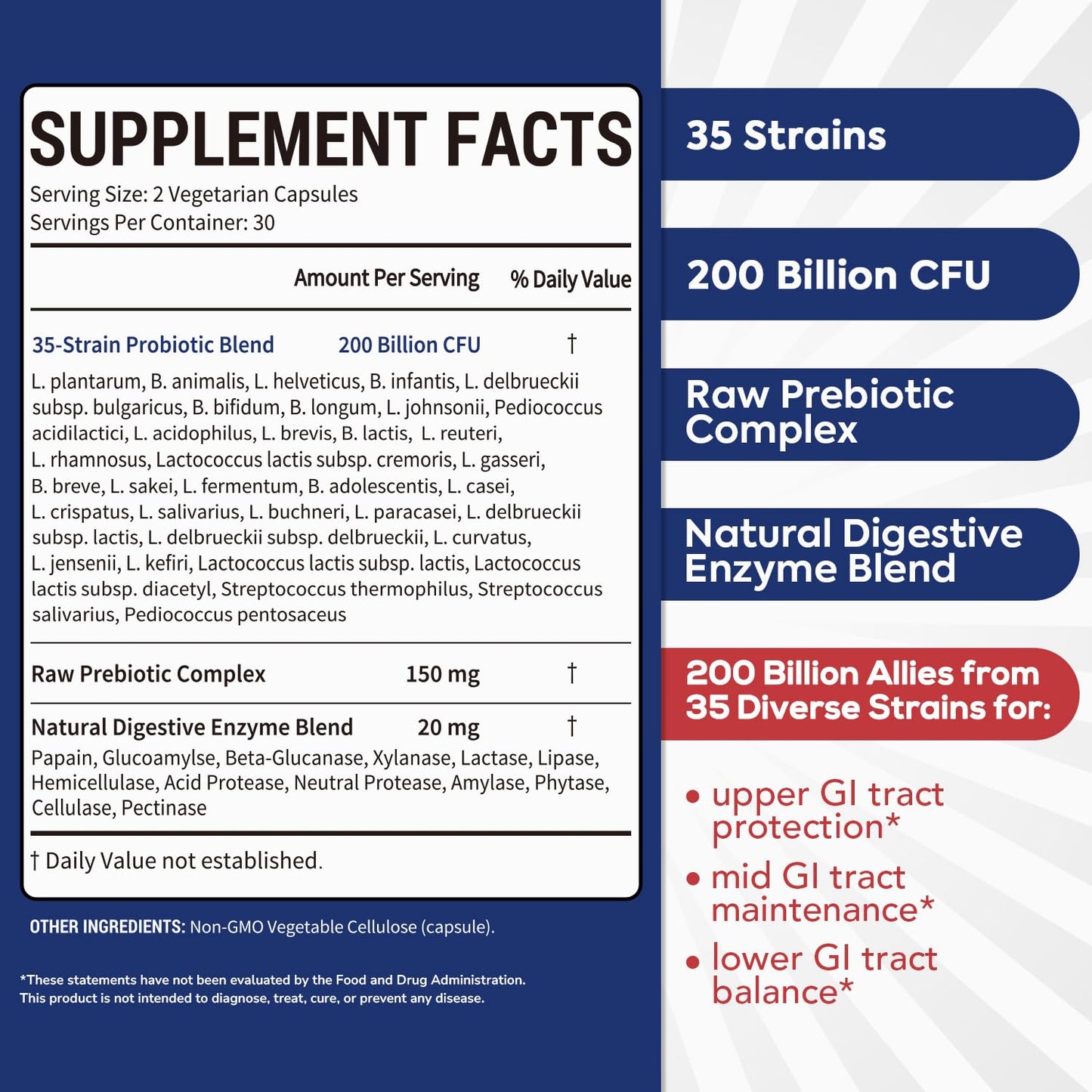 Surebounty Probiotic for Men & Women Capsules, 60 Count