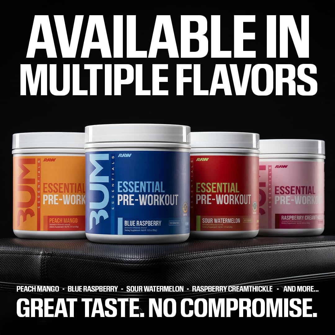 RAW Essential Pre-Workout Powder 14.29 Ounce