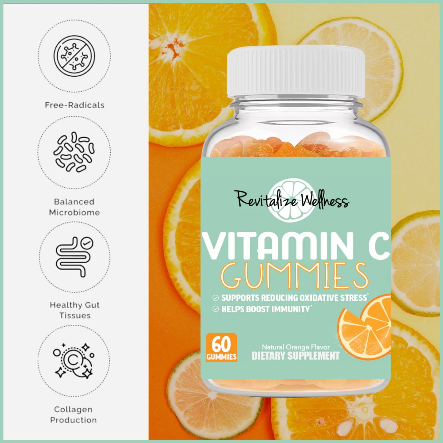 Revitalize Wellness Vitamin C Gummies 60 Count