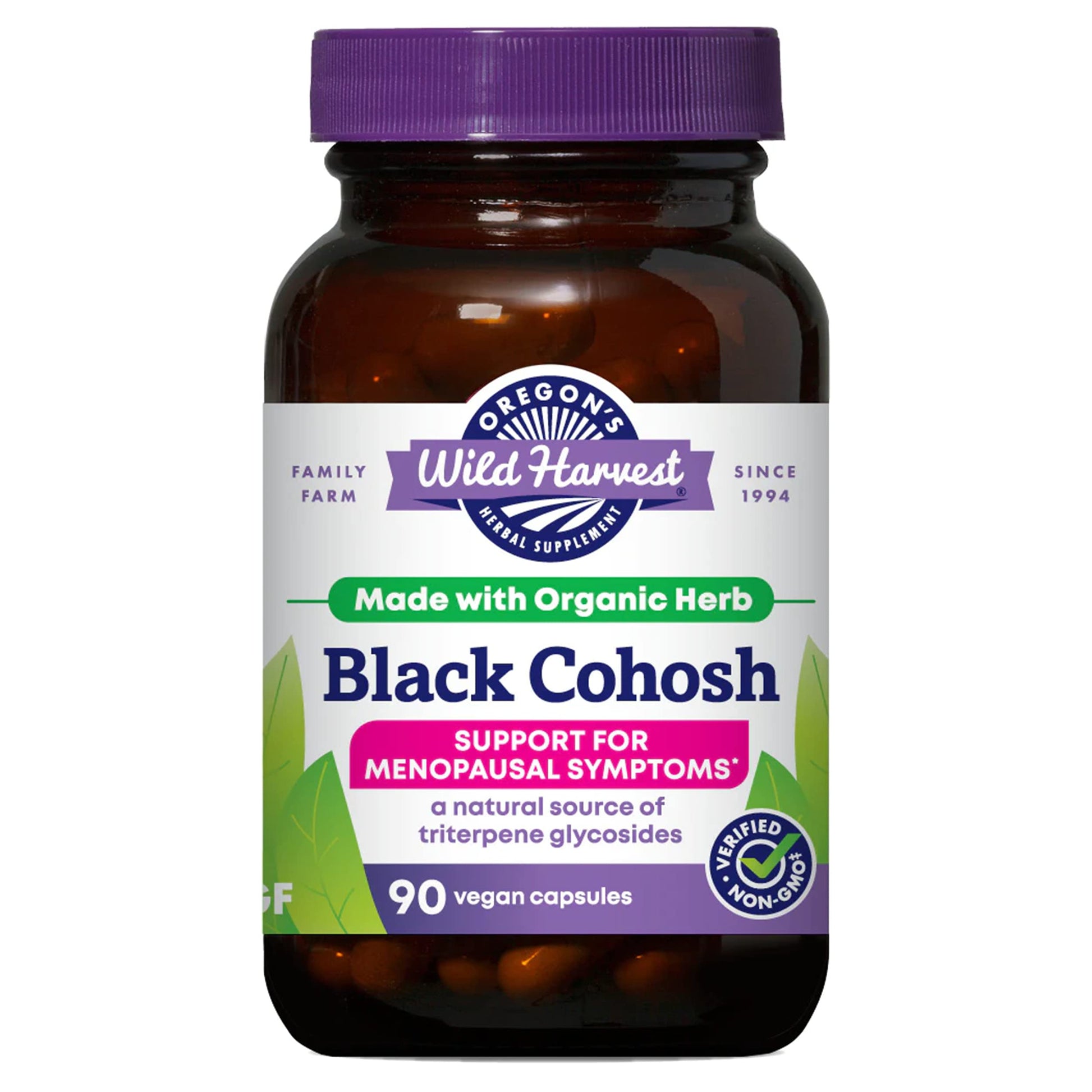 Oregon's Wild Harvest Black Cohosh Organic Herbal Supplement 90 Capsules