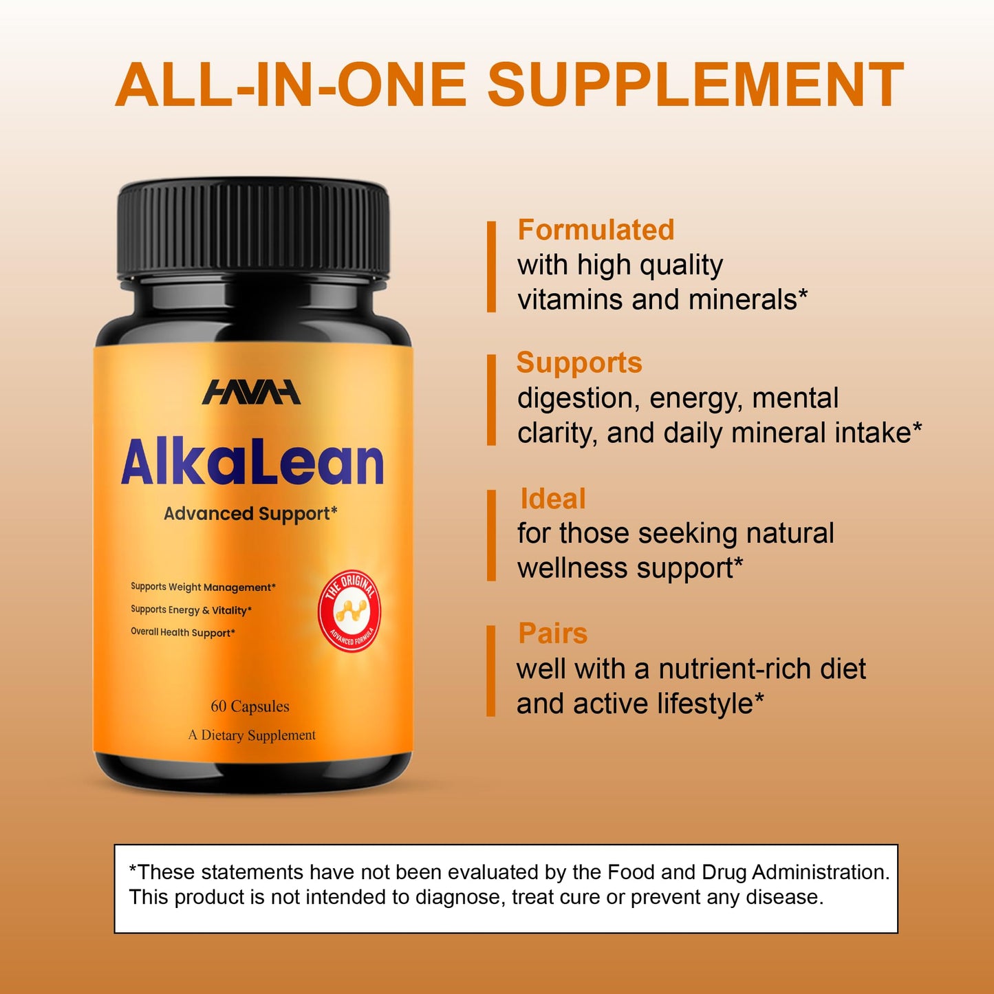 Havah Alkalean Advanced Support Capsules, 120 Capsules