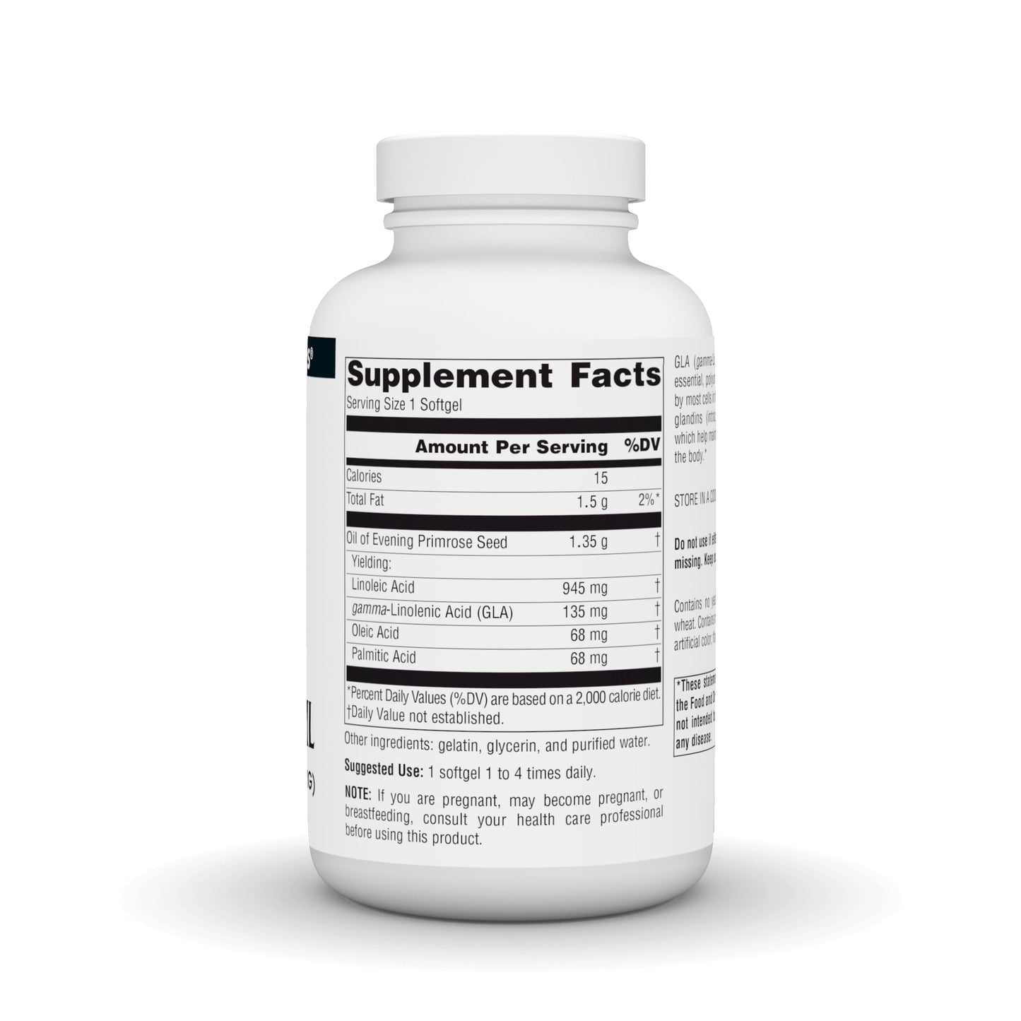 Source Naturals Evening Primrose Oil Softgels 1350mg, Hexane Free, Cold-Pressed, 120 Softgels