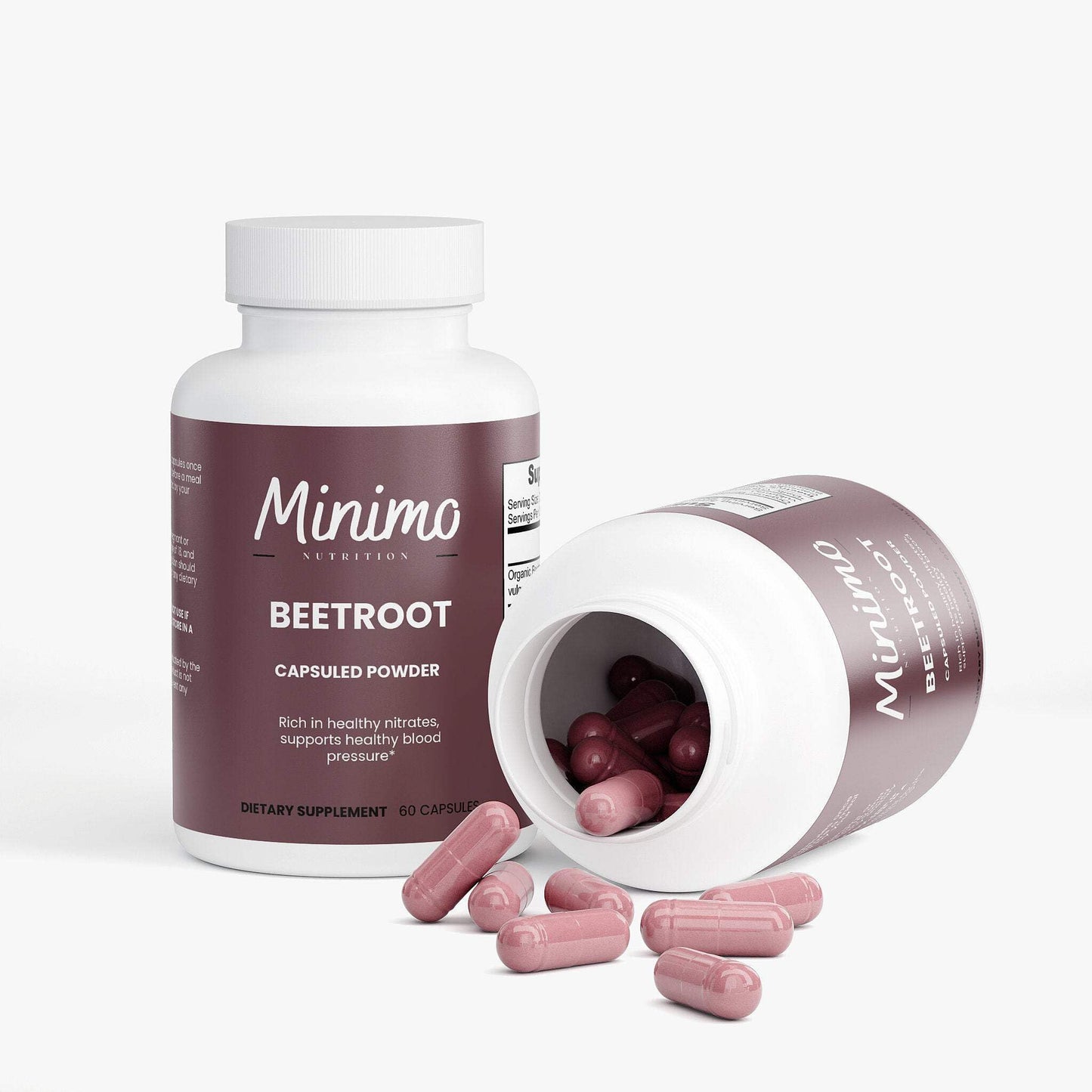 Minimo Nutrition Organic Beetroot Capsules, 60 Capsules