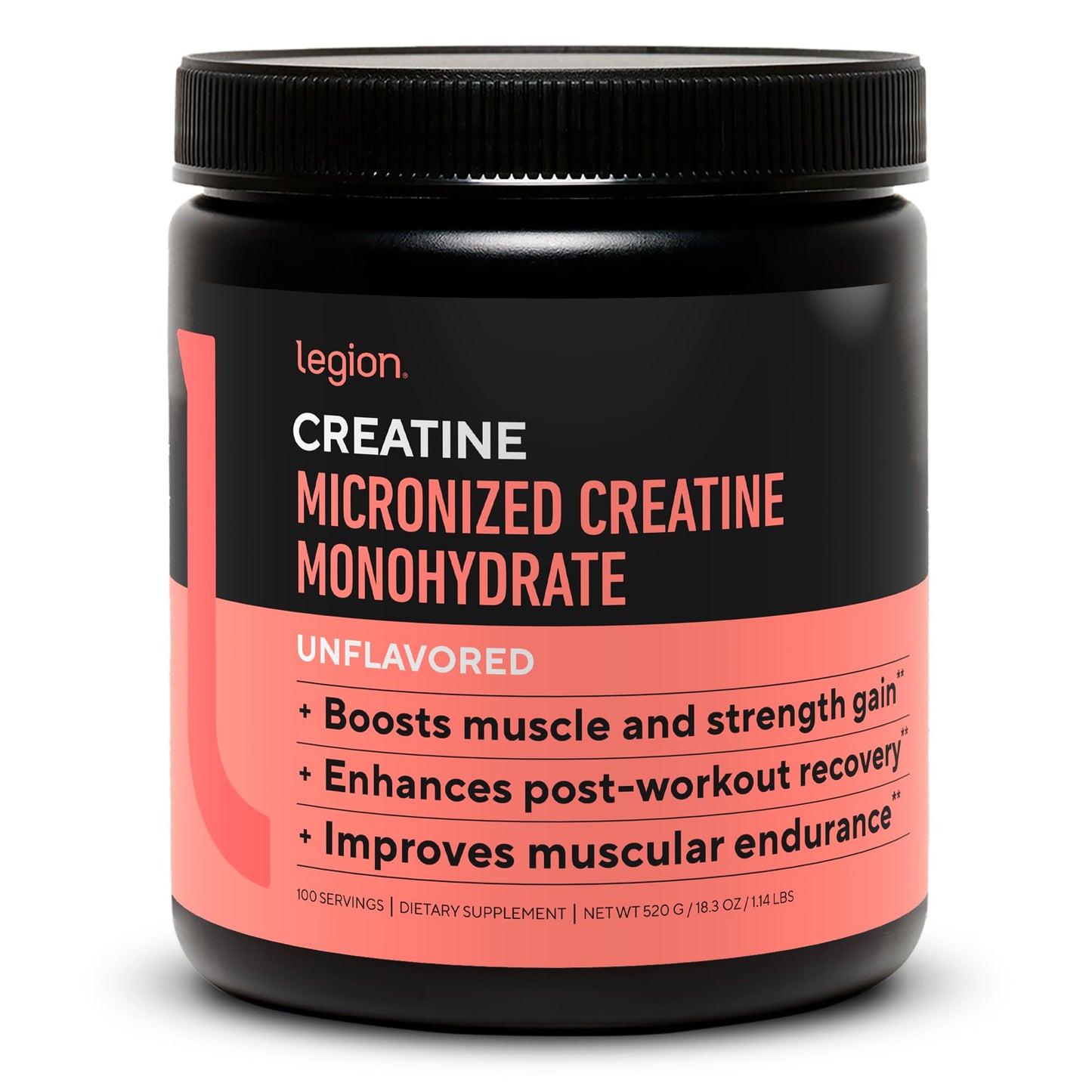 LEGION Micronized Creatine Monohydrate Powder 18.3