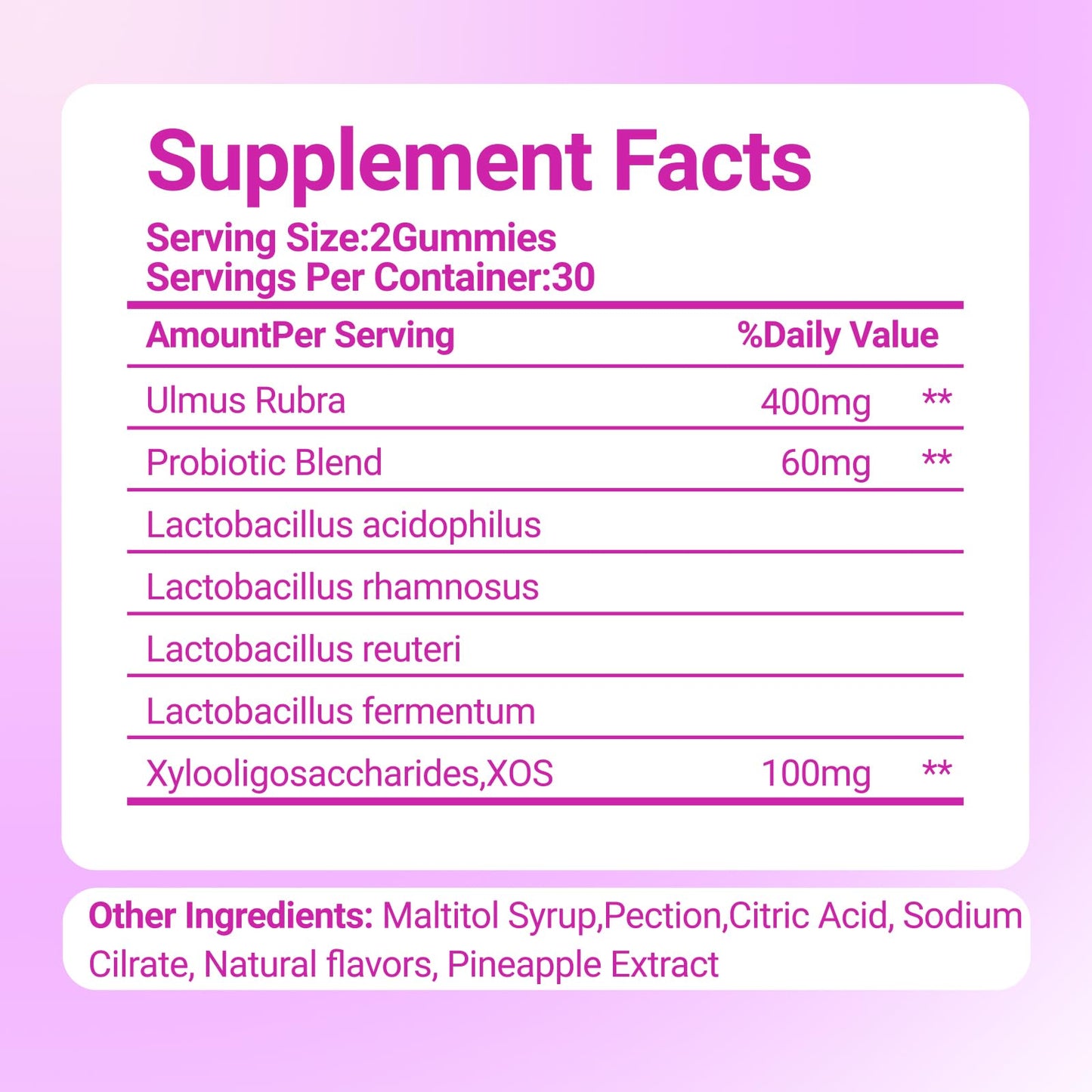 Le Tian Xian Her Juicy Feminine Probiotics Gummies, 60 Count