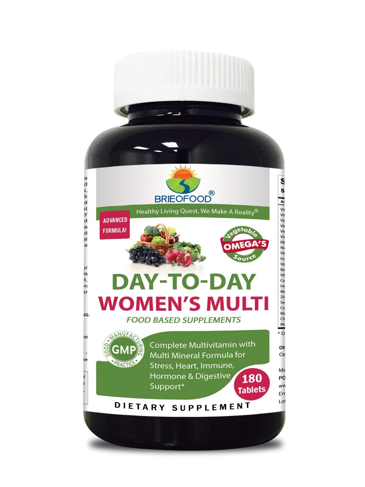 Brieofood Day-to-Day Food Based Women's Multi Tablets 180