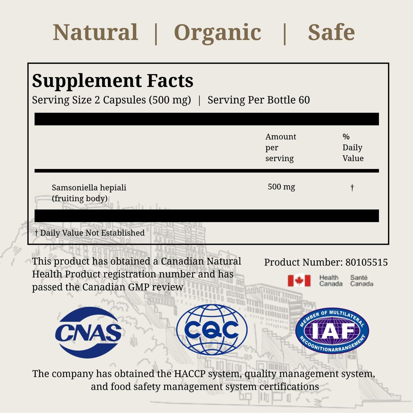 Generic Cordyceps Sinensis Capsules 60 Capsules