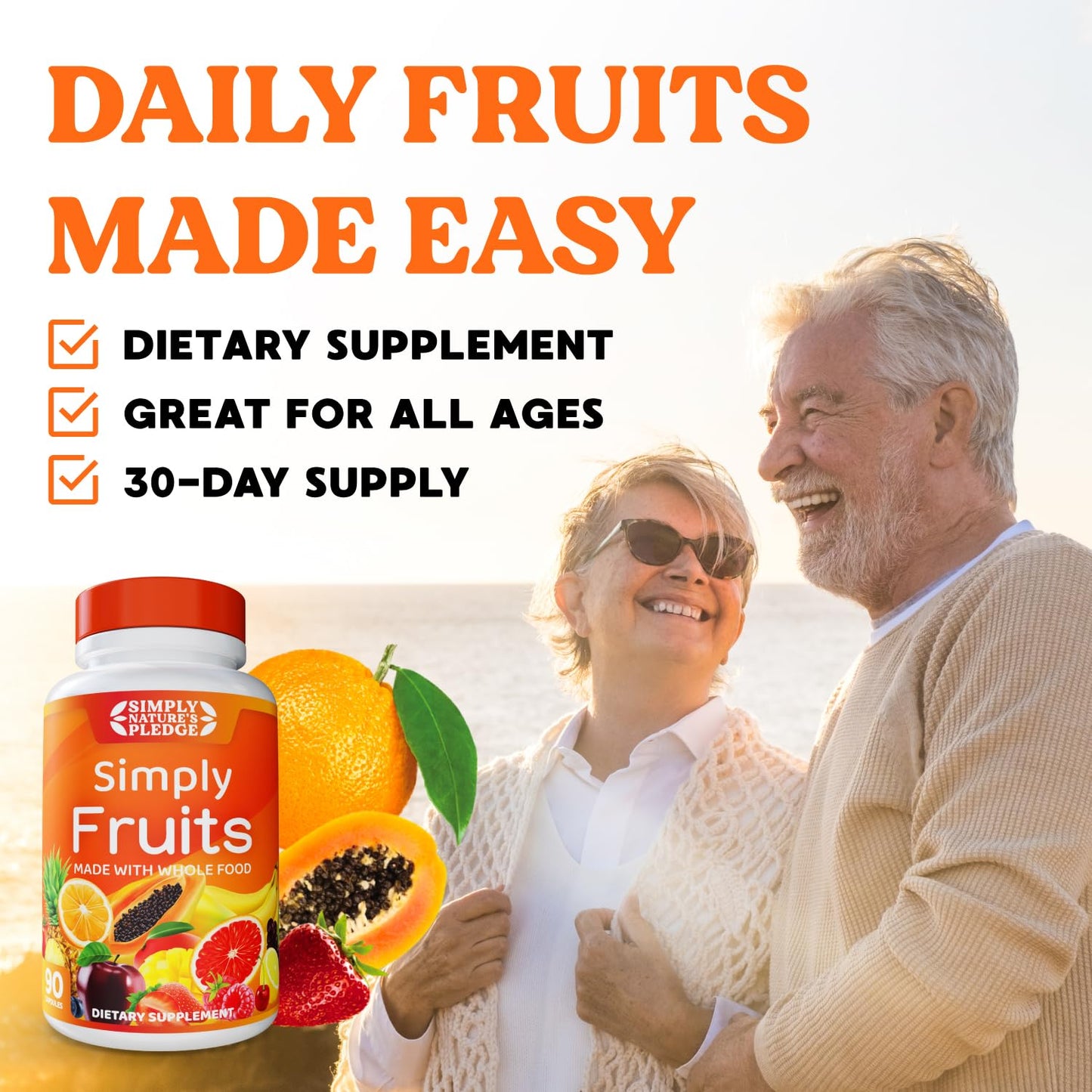 Simply Nature's Pledge 90 Fruit Capsules, 180 Capsules
