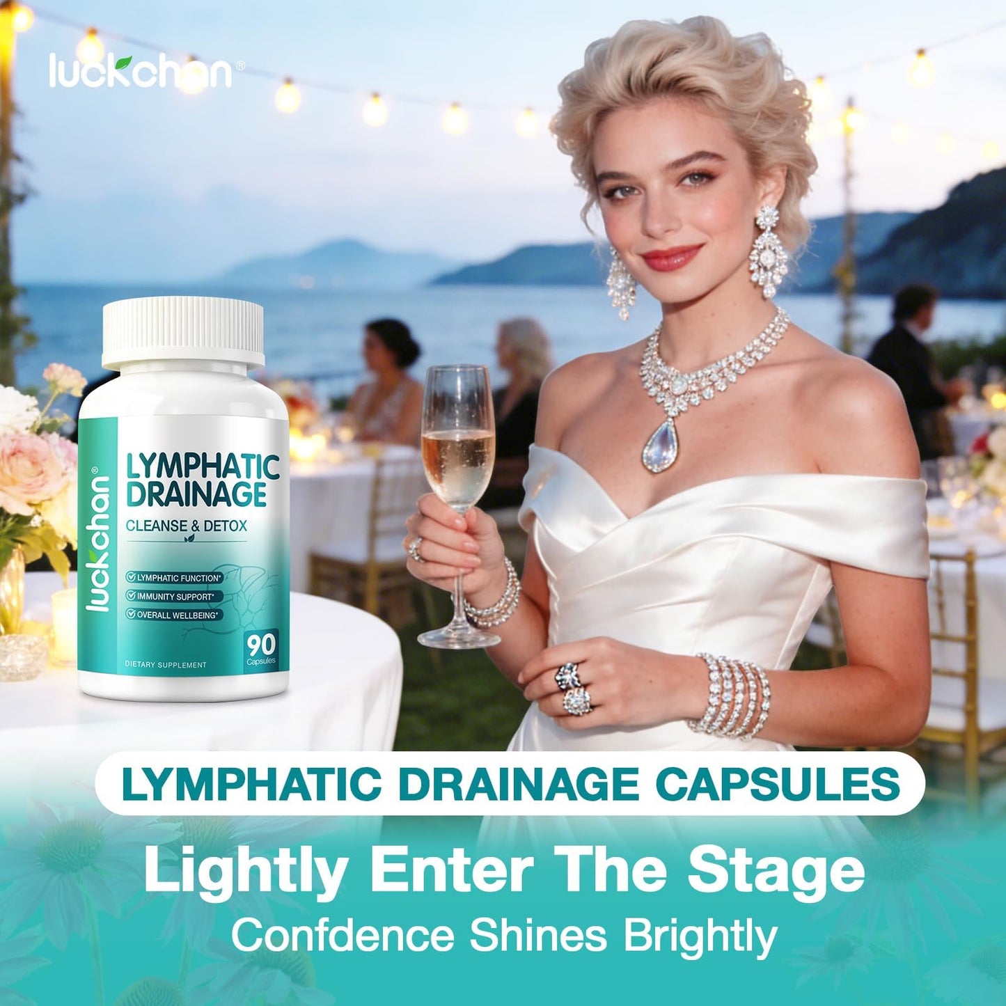 LUCKCHAN Lymphatic Drainage Supplements 91 Capsules