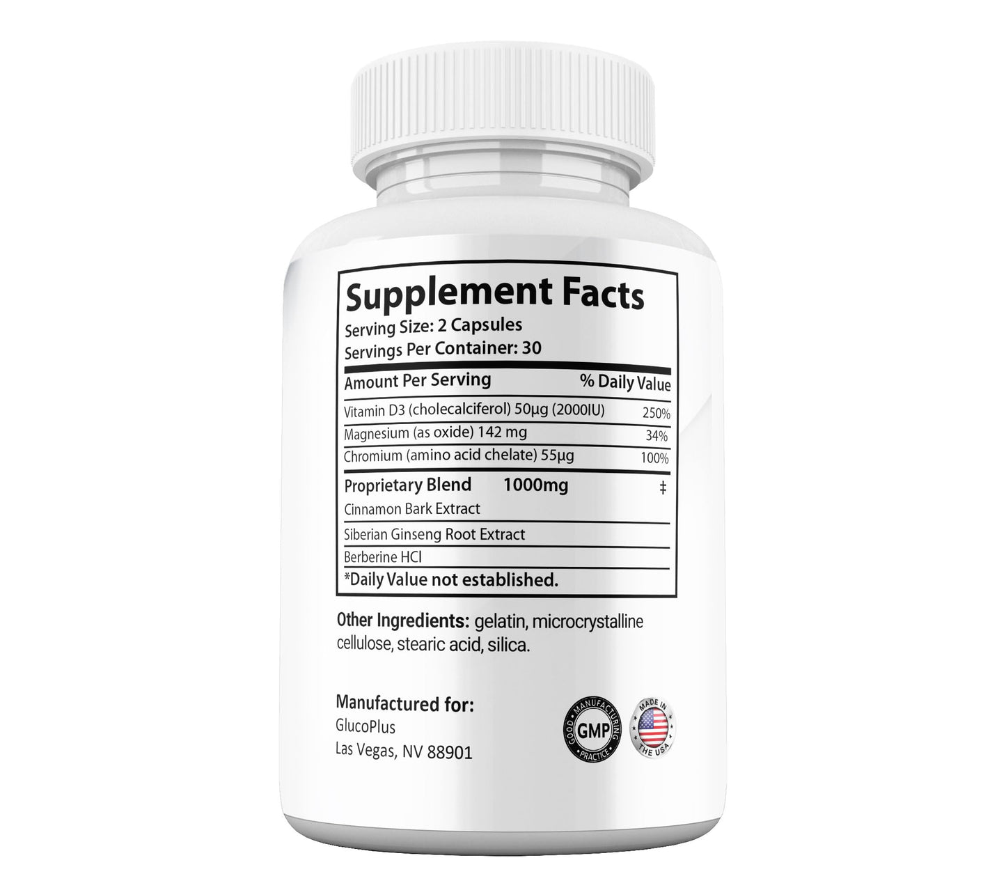 Gold Nutra GlucoPlus Capsules 2 Count