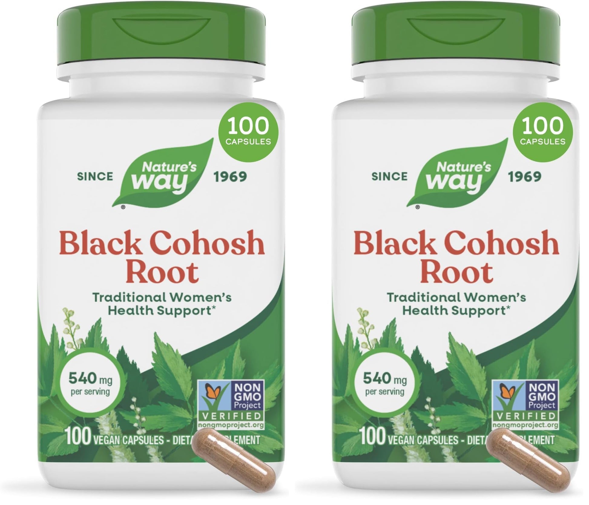 Nature's Way Black Cohosh Root Capsules, 540 mg, 200 Capsules