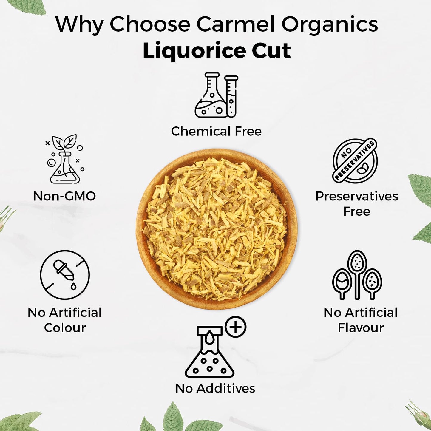 CARMEL ORGANICS Licorice (Mulethi) Root Powder 8 oz