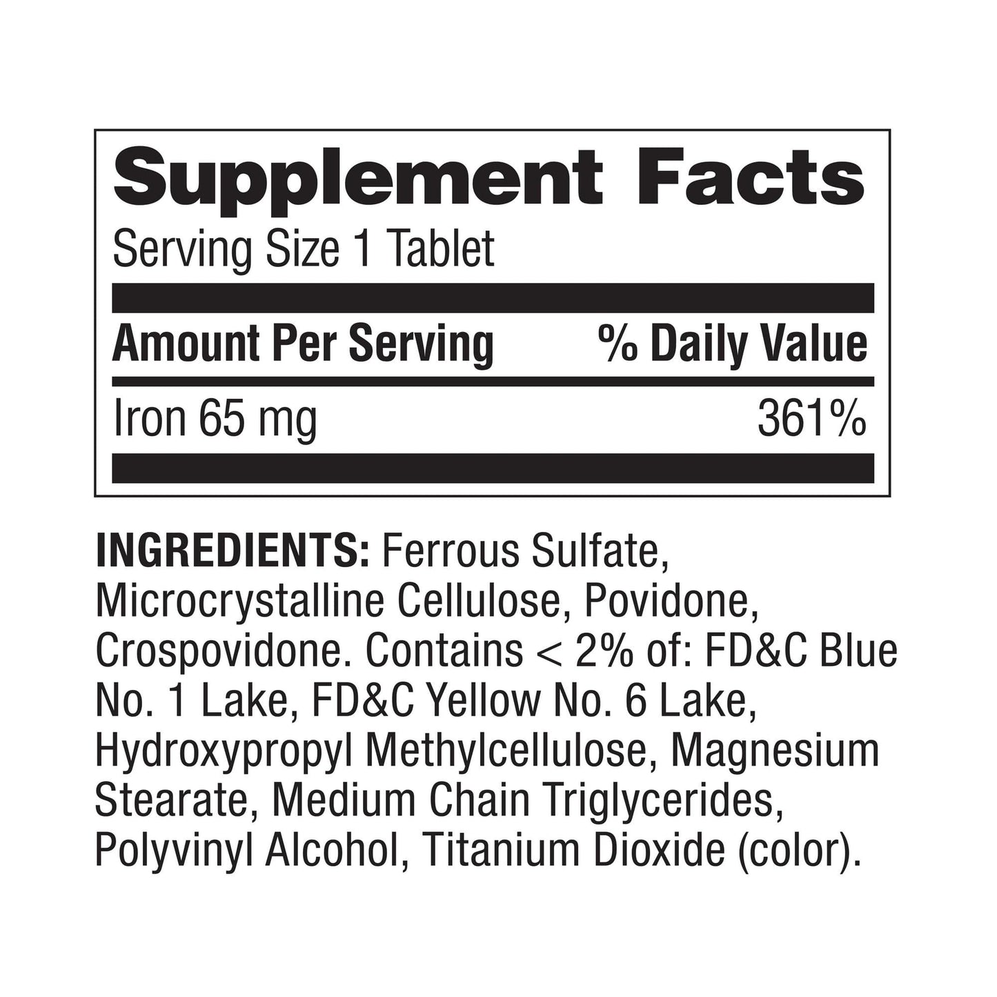 BASKETGOODS Iron Supplement Caplets 200 Count