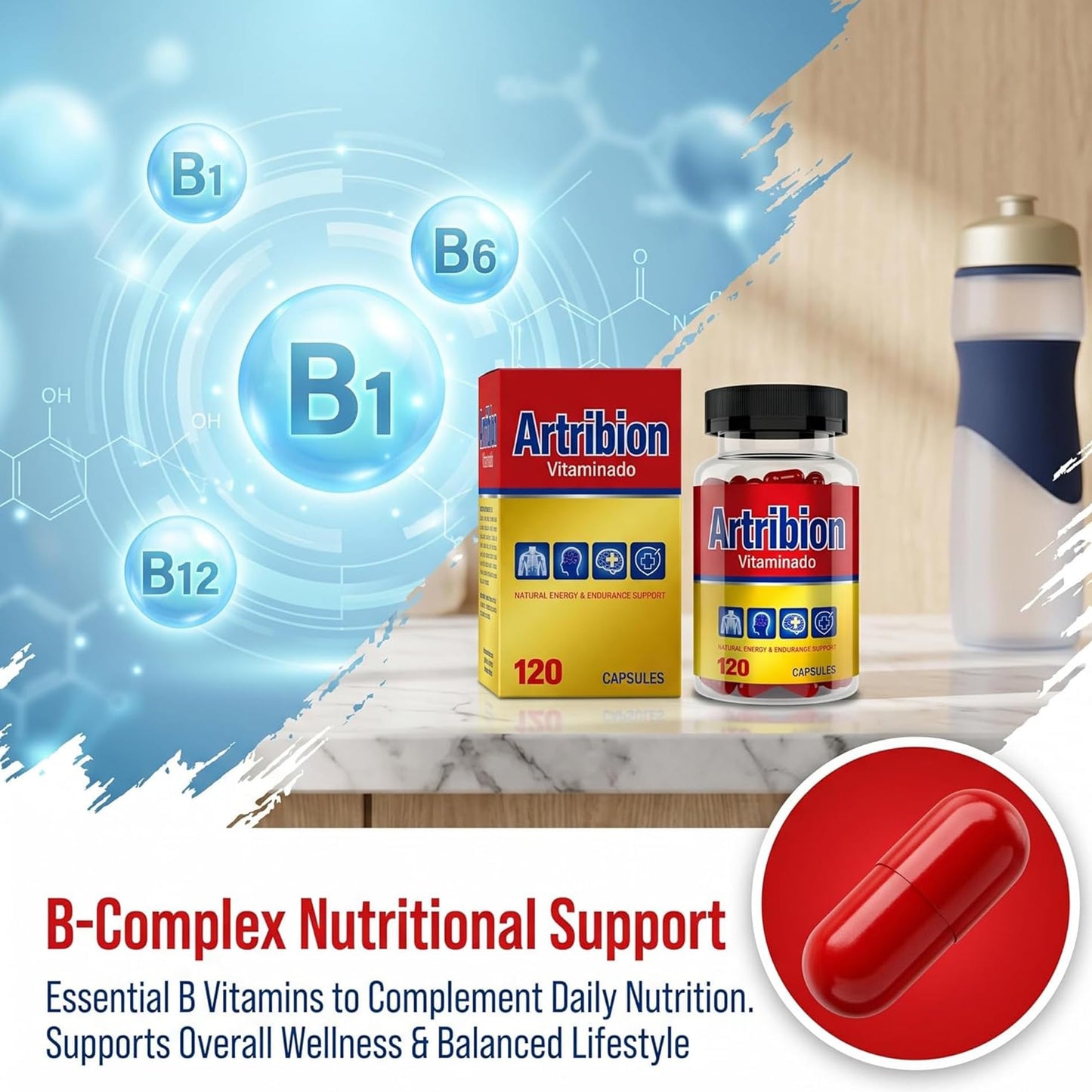 NAPEXIX Artribion Vitaminado MAX B-Complex Capsules 120 Count