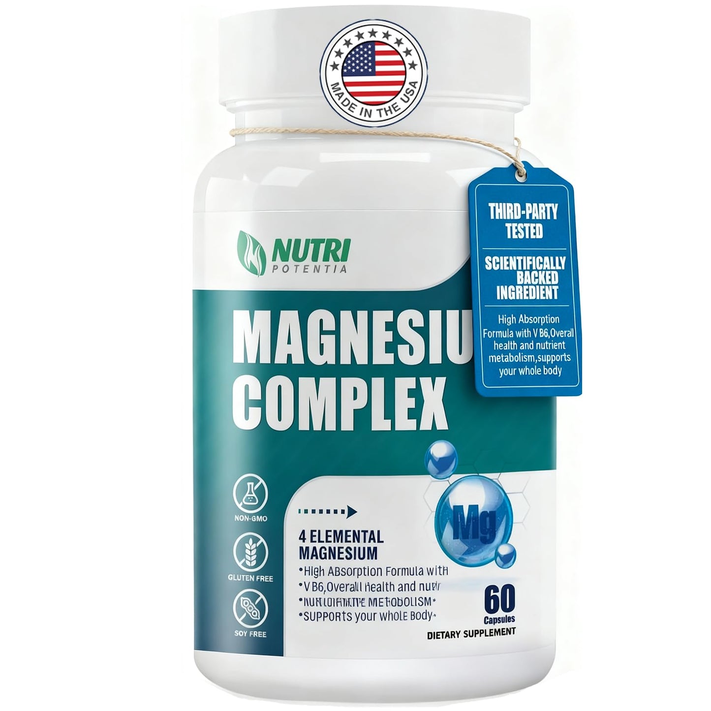 NUTRI POTENTIA Magnesium Complex 60 Capsules
