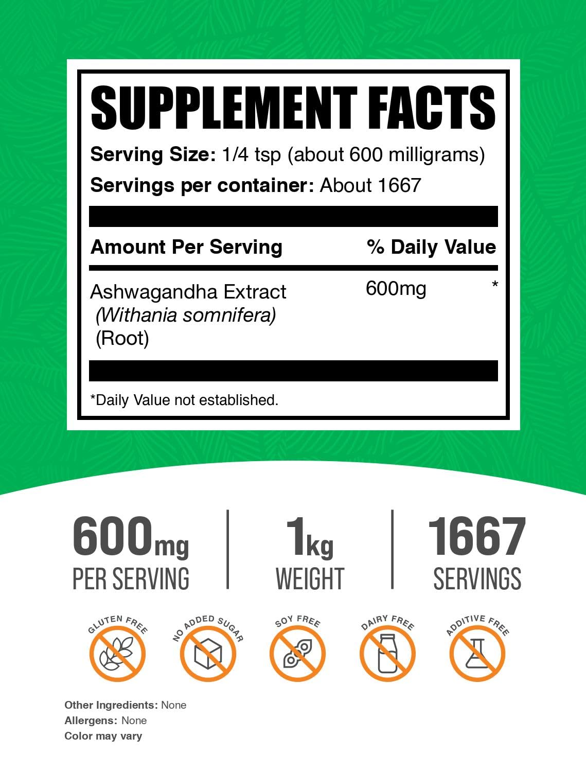 BulkSupplements Ashwagandha Root Extract Powder, Powder, 35.27 oz