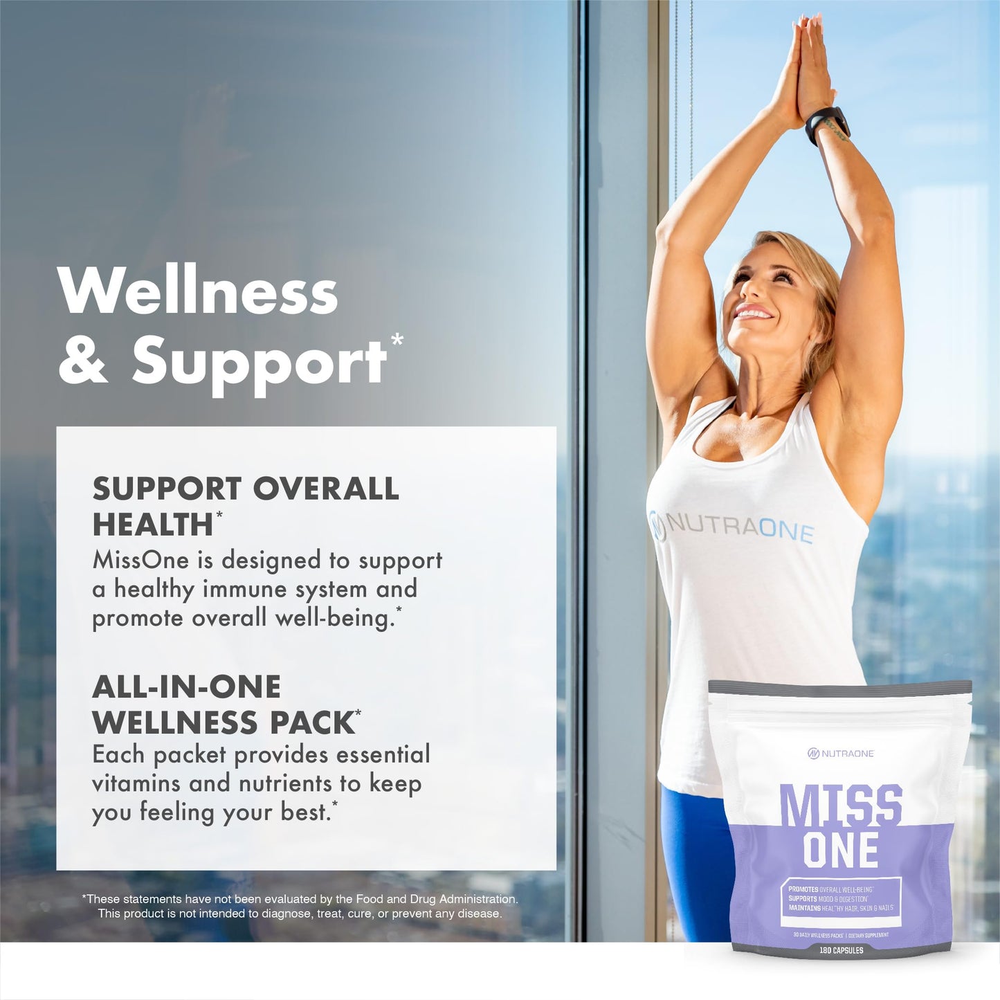 NutraOne MissOne Daily Vitamin Packs for Women Capsules, 30 Count