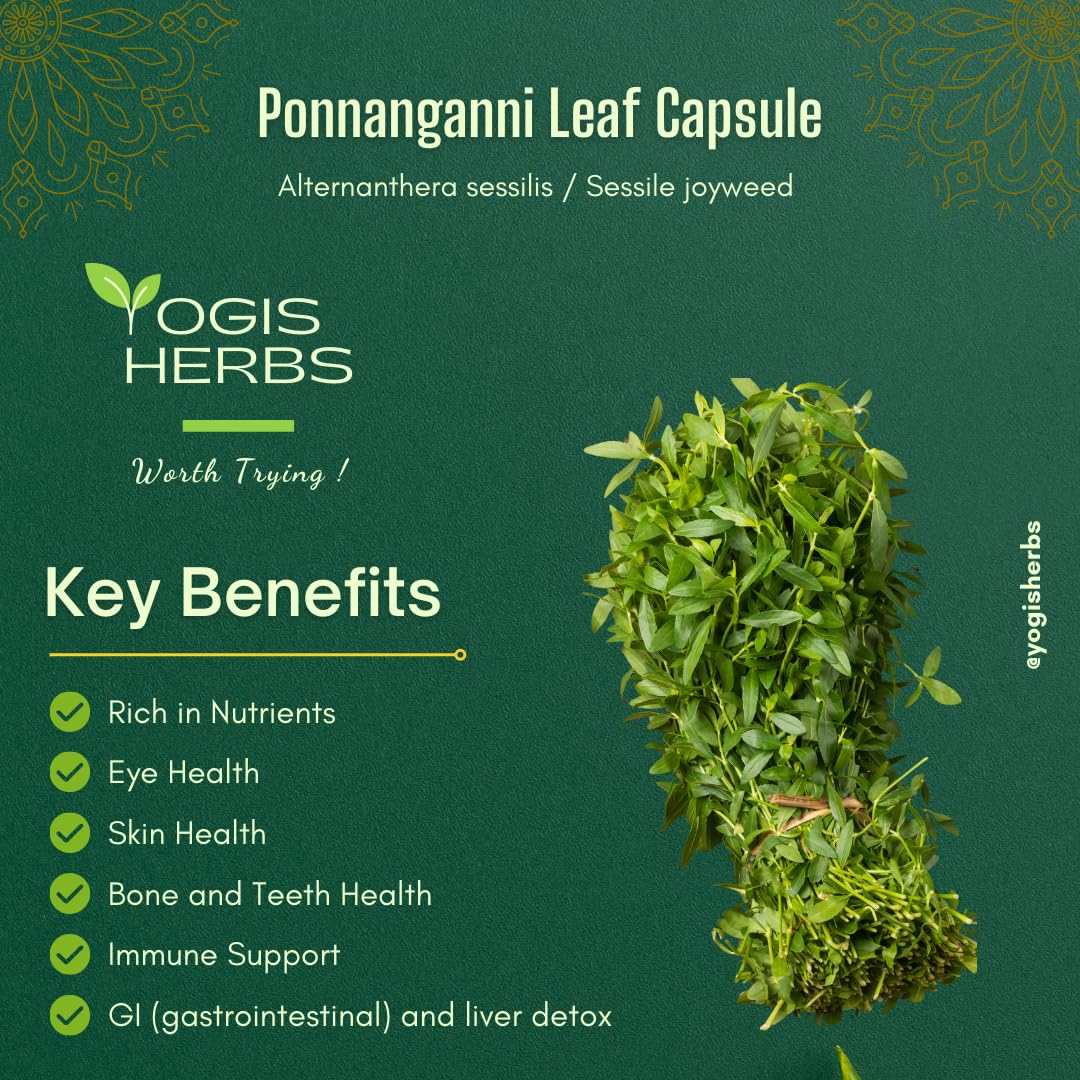 YOGIS HERBS Ponnanganni 90 Veg Capsules