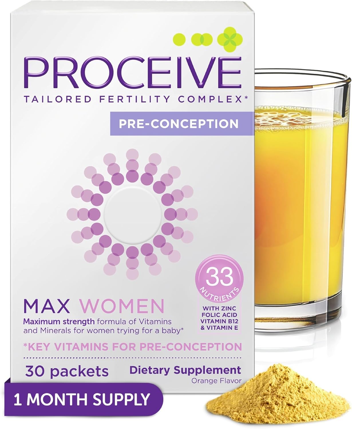 Proceive Max Tailored Fertility Supplement for Women Powder 7.17 oz