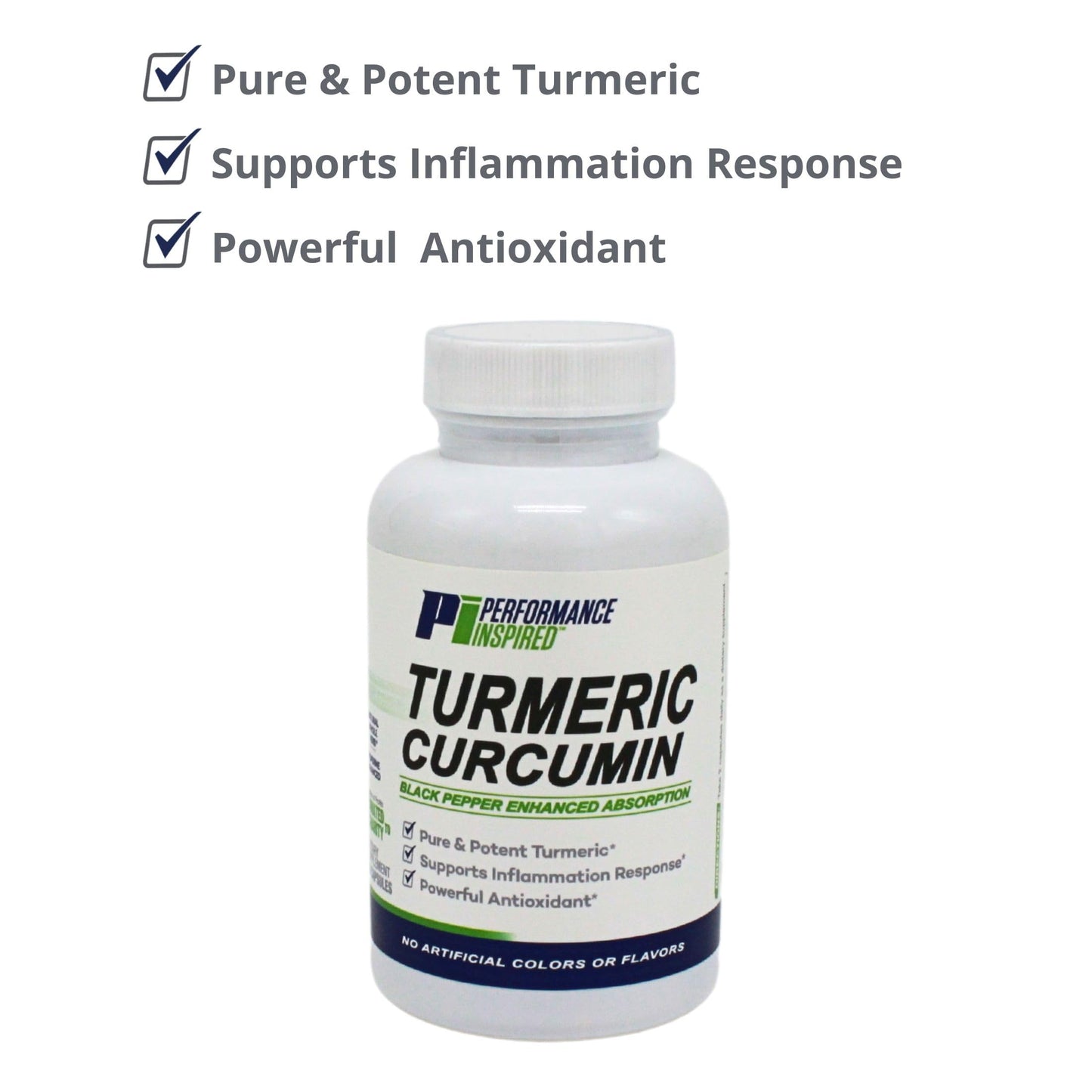 Performance Inspired Turmeric Curcumin Capsules 60 Count