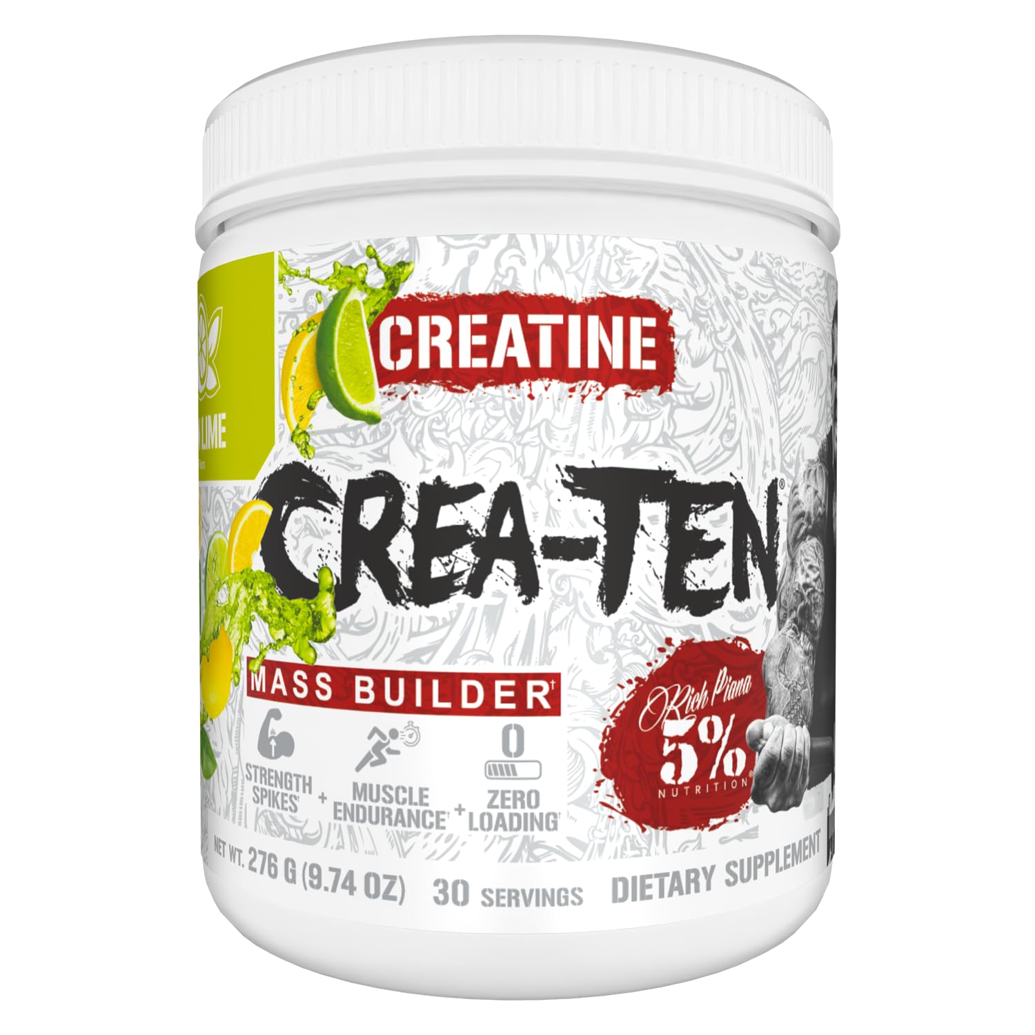 5% Nutrition CreaTEN Creatine Complex + Accelerators Powder 7.94