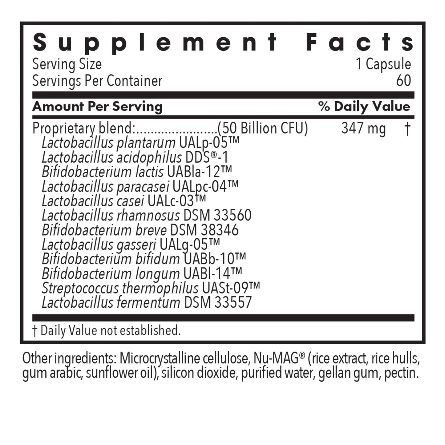 Allergy Research Group ARG Essential Biotic Complete - 50 Billion CFU Probiotic - Gut & Digestive Support - Delayed Release Capsules - Hypoallergenic - 60 Capsules