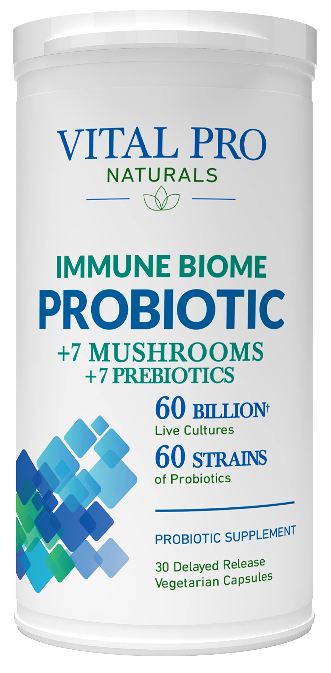 Vital Planet Immune Biome Probiotic Capsules, 60 Billion Cultures and 60 Strains, 30 Count