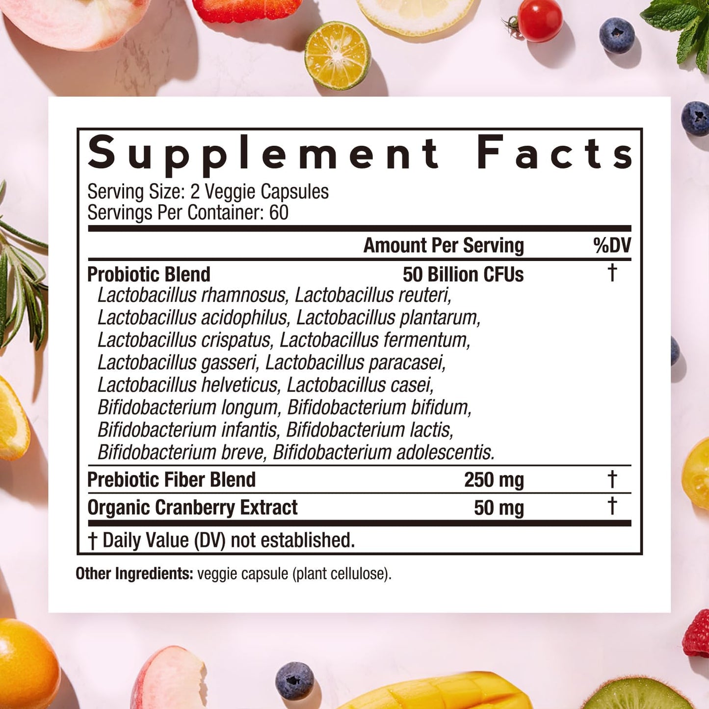 Doctor's Recipes Women's Probiotic 50 Billion CFU 16 Strains Capsule 120 Count