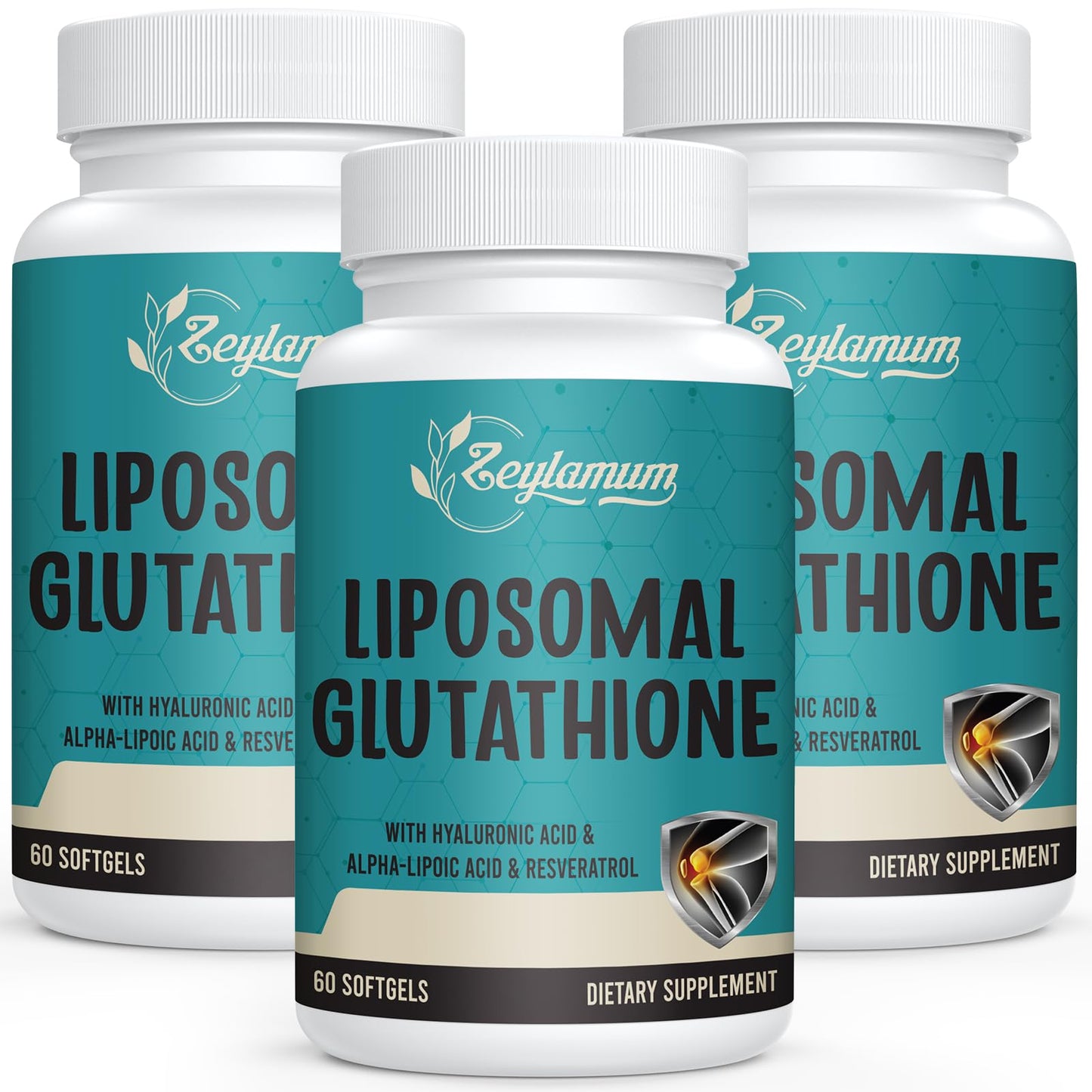 Zeylamum 2400 mg Liposomal Glutathione Softgels, 180 Softgels