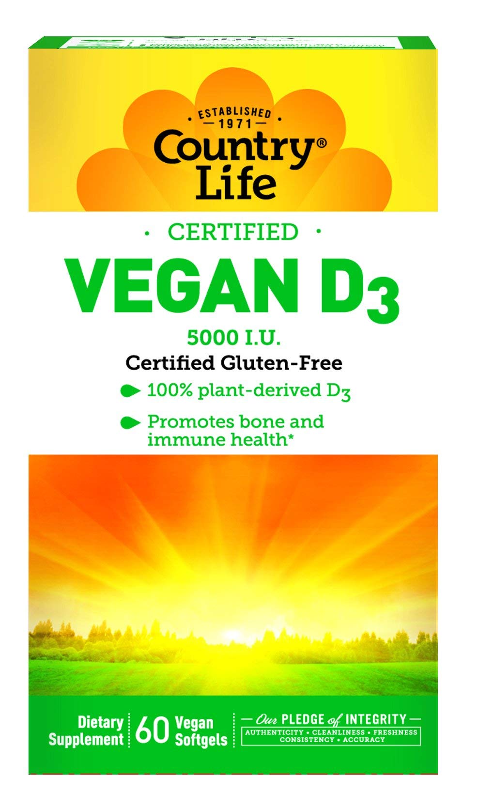 Country Life Vegan D3 Softgel 60 Count