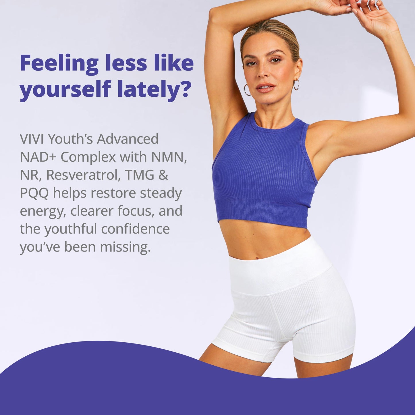 VIVI Youth NAD+ Supplements for Women Multi-Pathway NAD Booster Capsule 60 Count