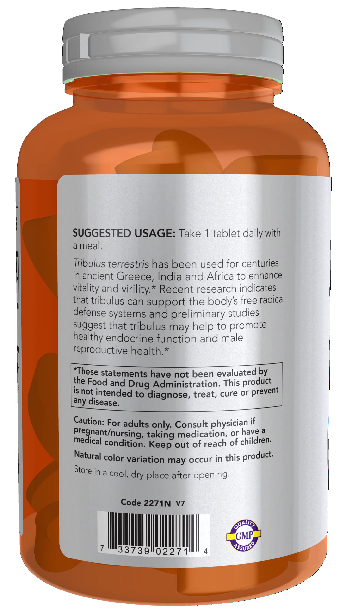 NOW Foods Tribulus (Tribulus terrestris) 1,000 mg, Double Strength, Men's Health Tablets, 180 Count