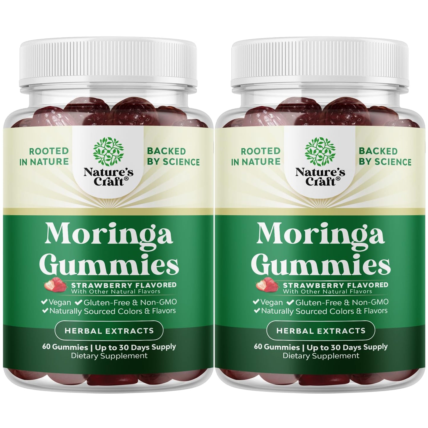 Natures Craft Extra Strength Moringa Gummies for Women Gummy, 120 Count