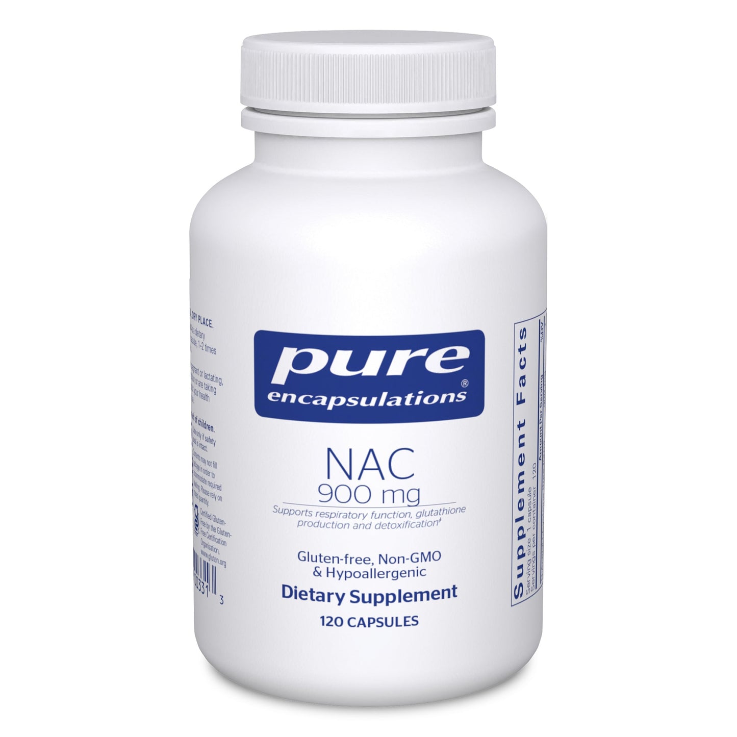 Pure Encapsulations NAC 900 mg N-Acetyl Cysteine Capsules, 120 Count