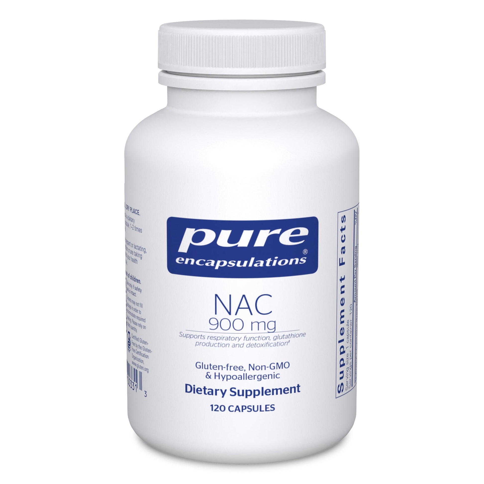 Pure Encapsulations NAC 900 mg N-Acetyl Cysteine Capsules, 120 Count