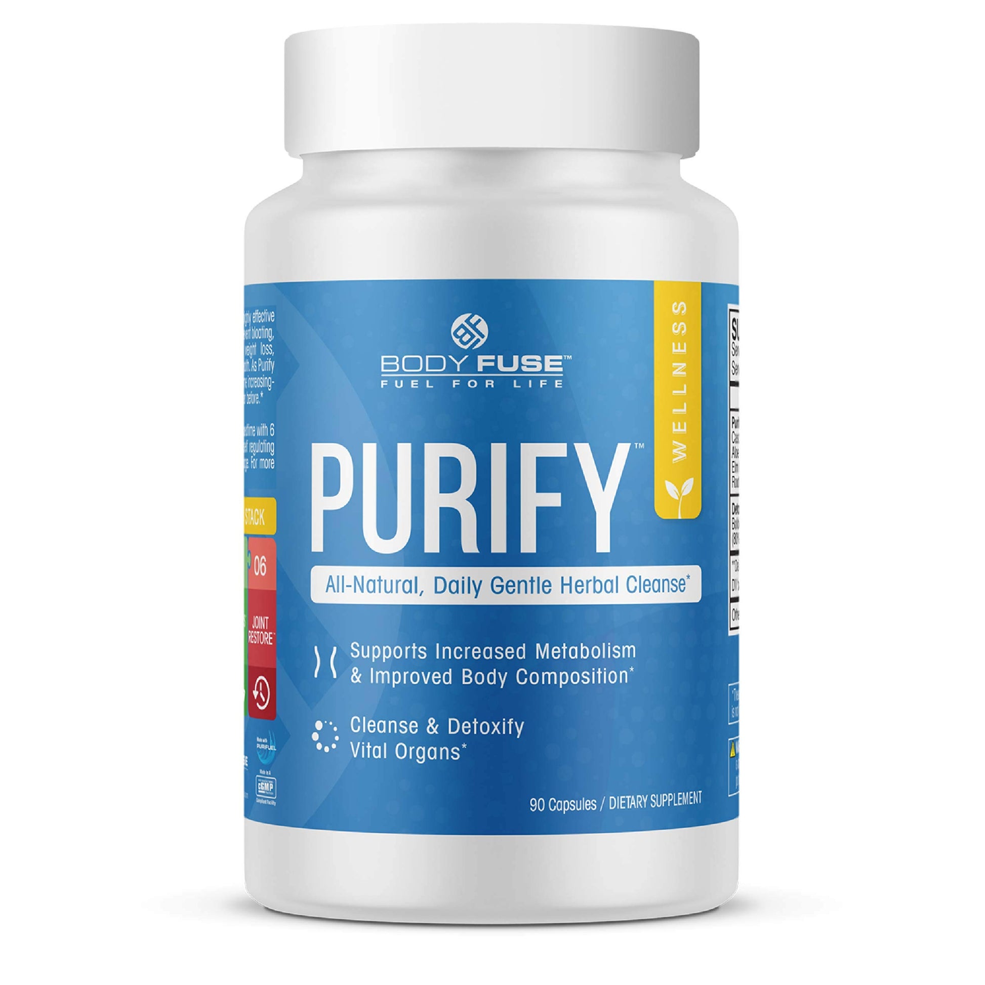 Body Fuse Purify All Natural Internal Organ GI Detox, 90 Capsules