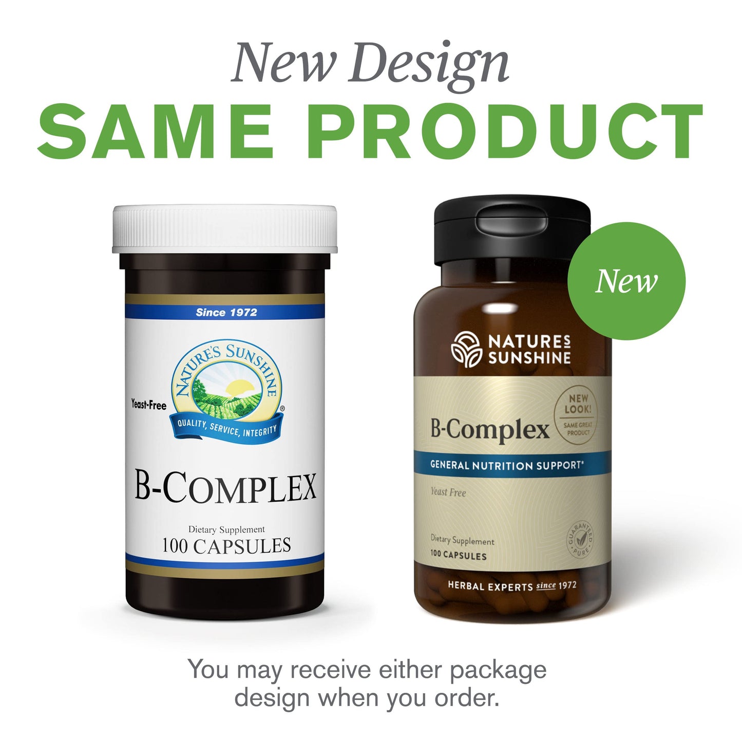 Nature's Sunshine Vitamin B-Complex Capsules 100