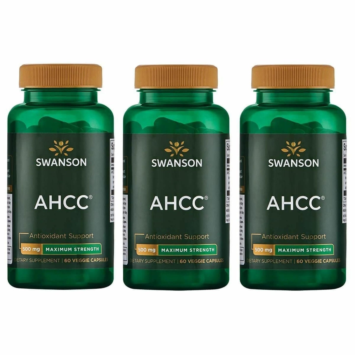 Swanson Maximum Strength AHCC Mushroom Extract Immune Support 180 Vegan Capsules
