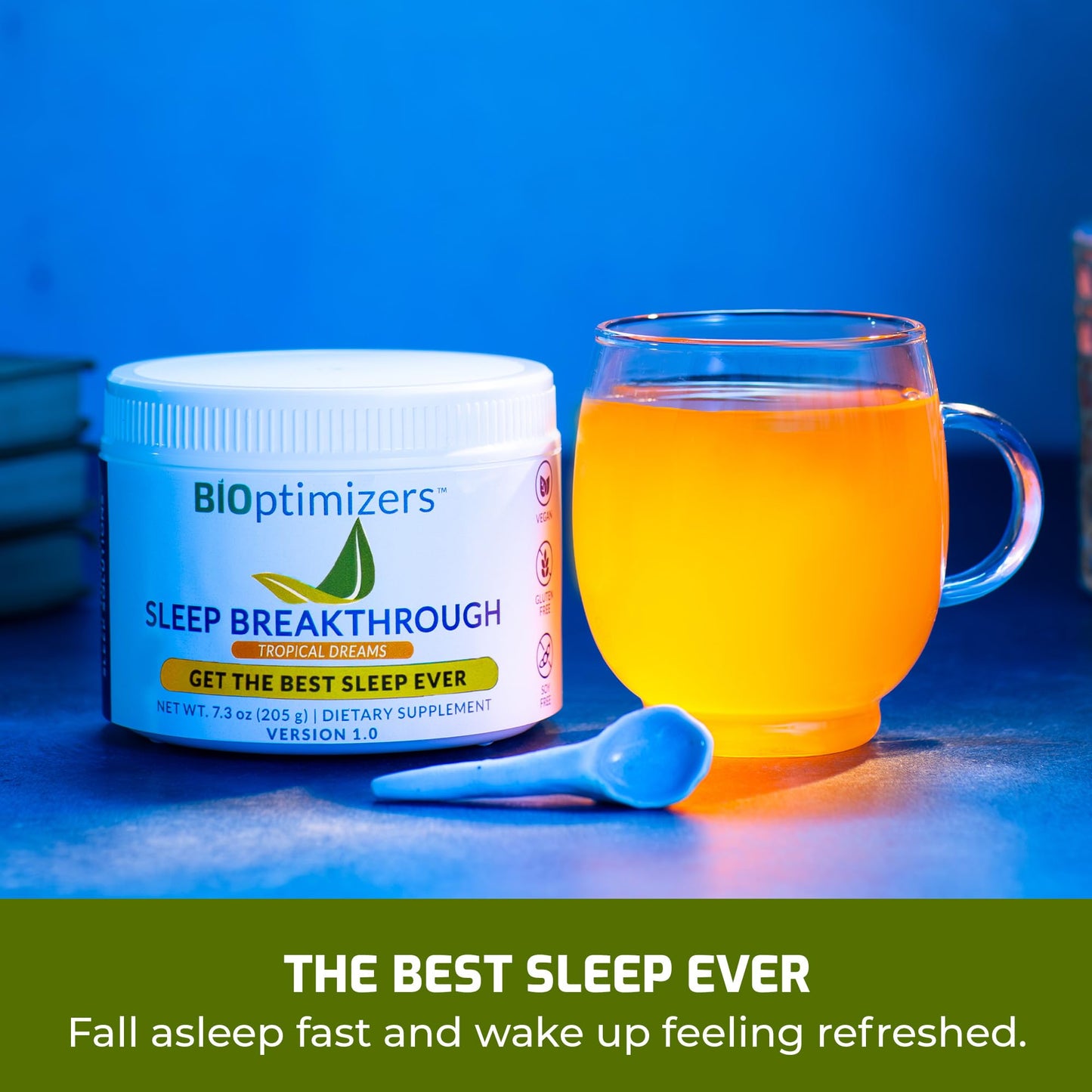BIOptimizers Sleep Breakthrough Natural Melatonin Free Vegan Deep Sleep Support with Magnesium and Zinc for Adults Powder 7.3 oz