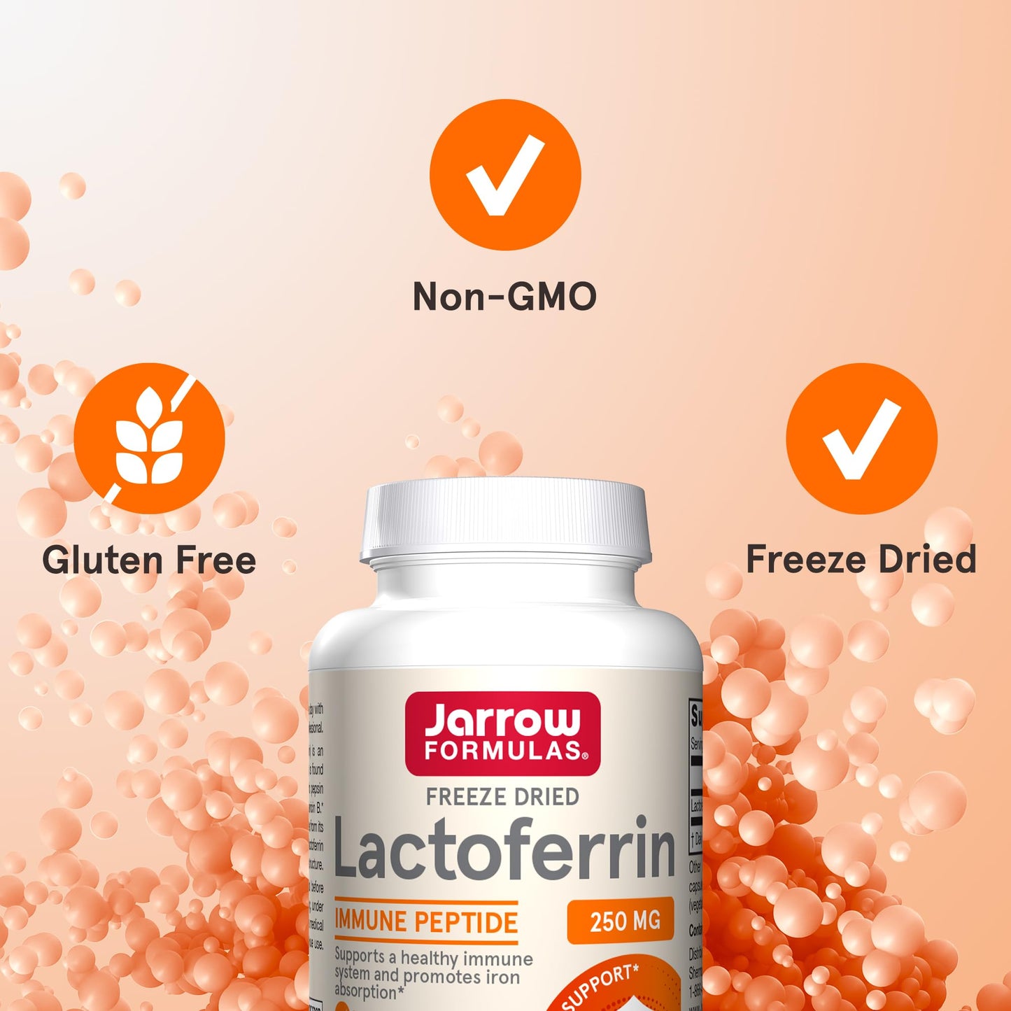 Jarrow Formulas Lactoferrin 250 mg Capsules, 60 Count