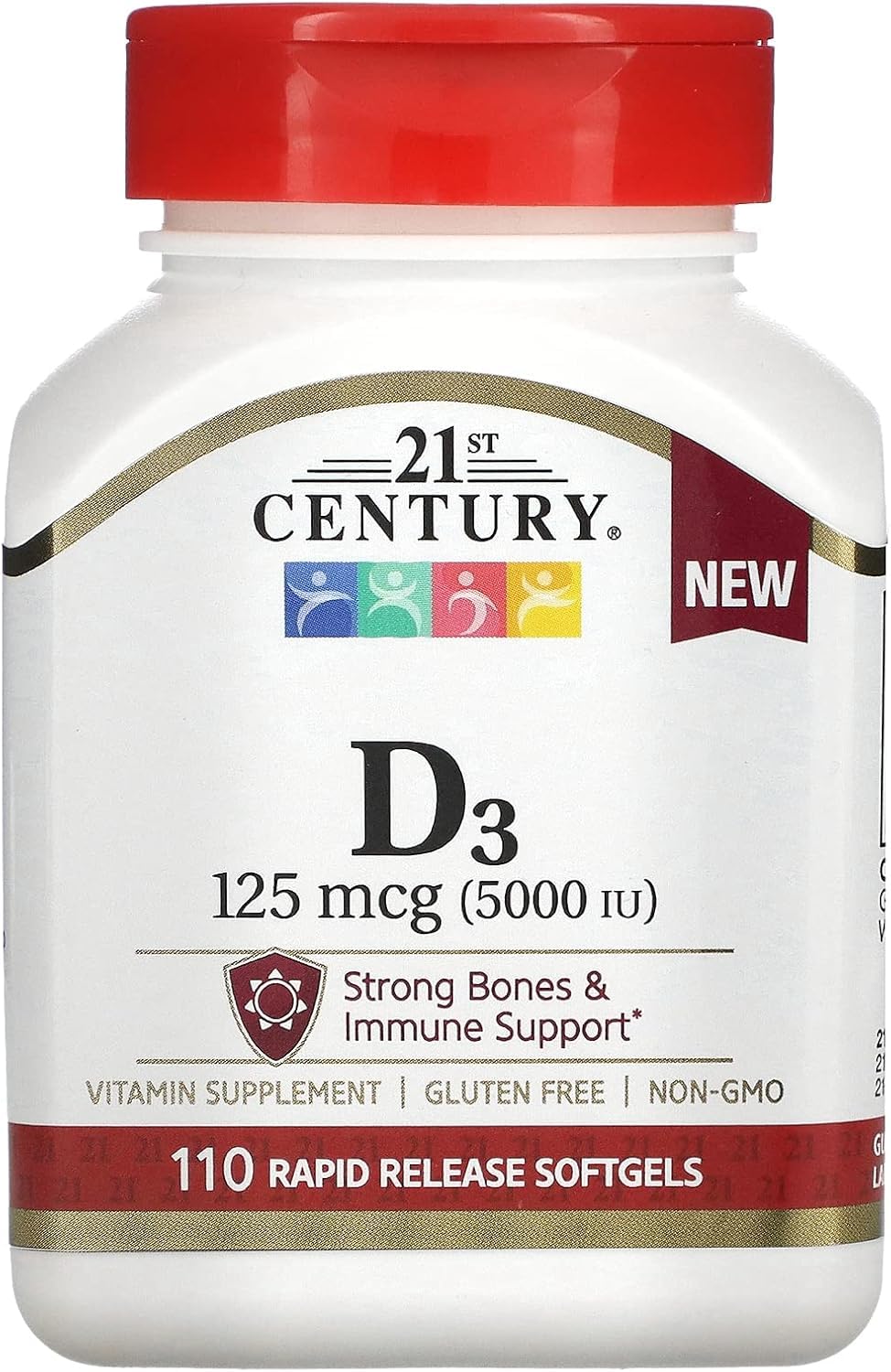 21st Century Vitamin D3 5000 IU Tablets, 220 Tablets