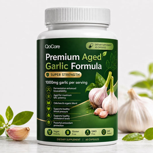 Finding Ferdinand Qocore Aged Black Garlic 1000mg Per Serving with SAC, Heart & Circulation Support Softgel, 60 Count