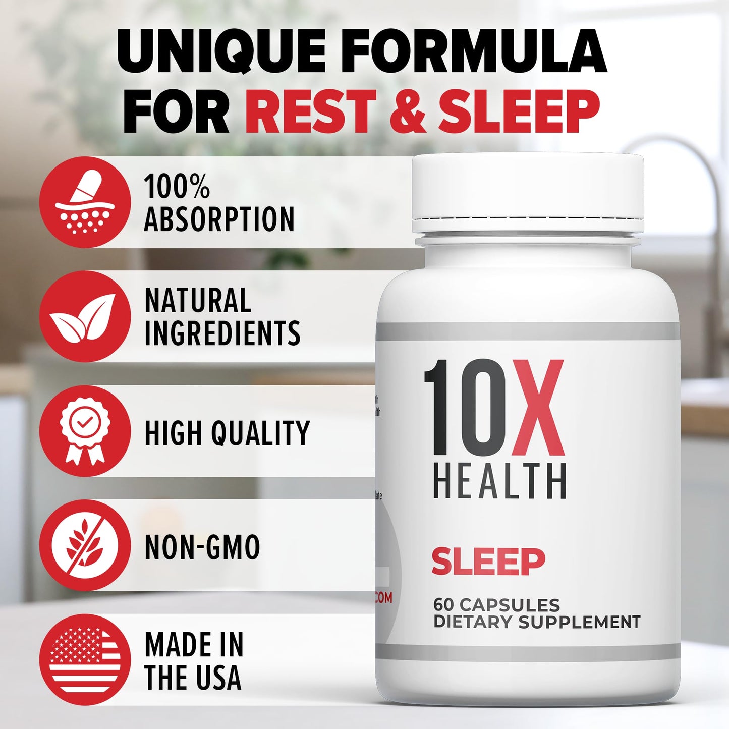 10X Health System Sleep Supplement 60 Capsules