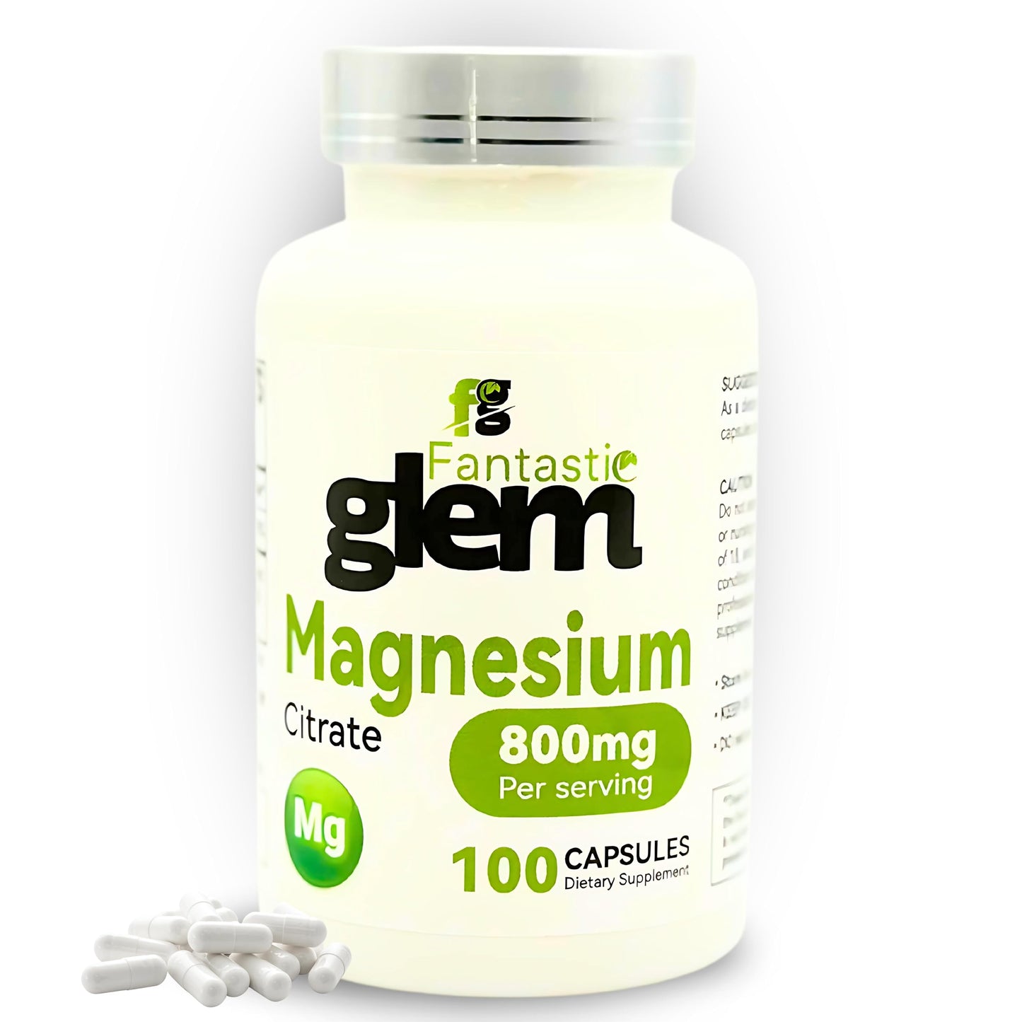 Fantastic Glem Magnesium Citrate Capsules 800mg, 100 Count