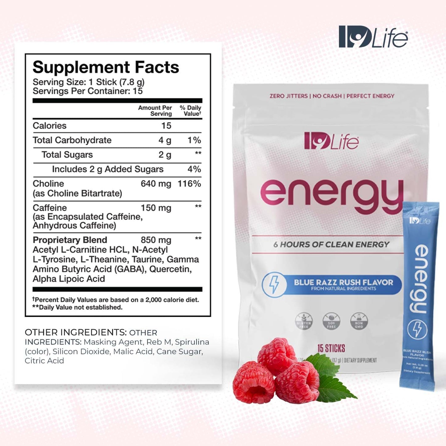 IDLife Energy Blue Razz Rush Powder 4.1 Ounce