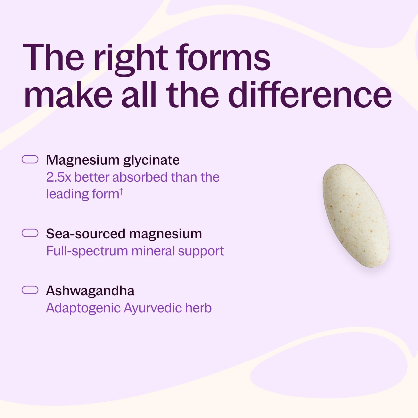 New Chapter Magnesium Glycinate 325mg & Ashwagandha Supplement, 30 Tablets